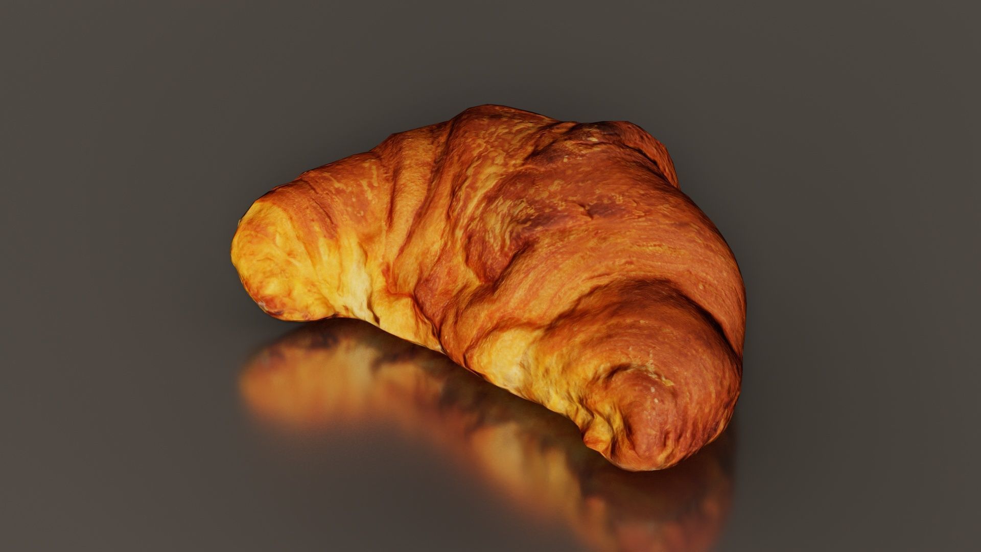 Croissant Low-poly 3D model_6
