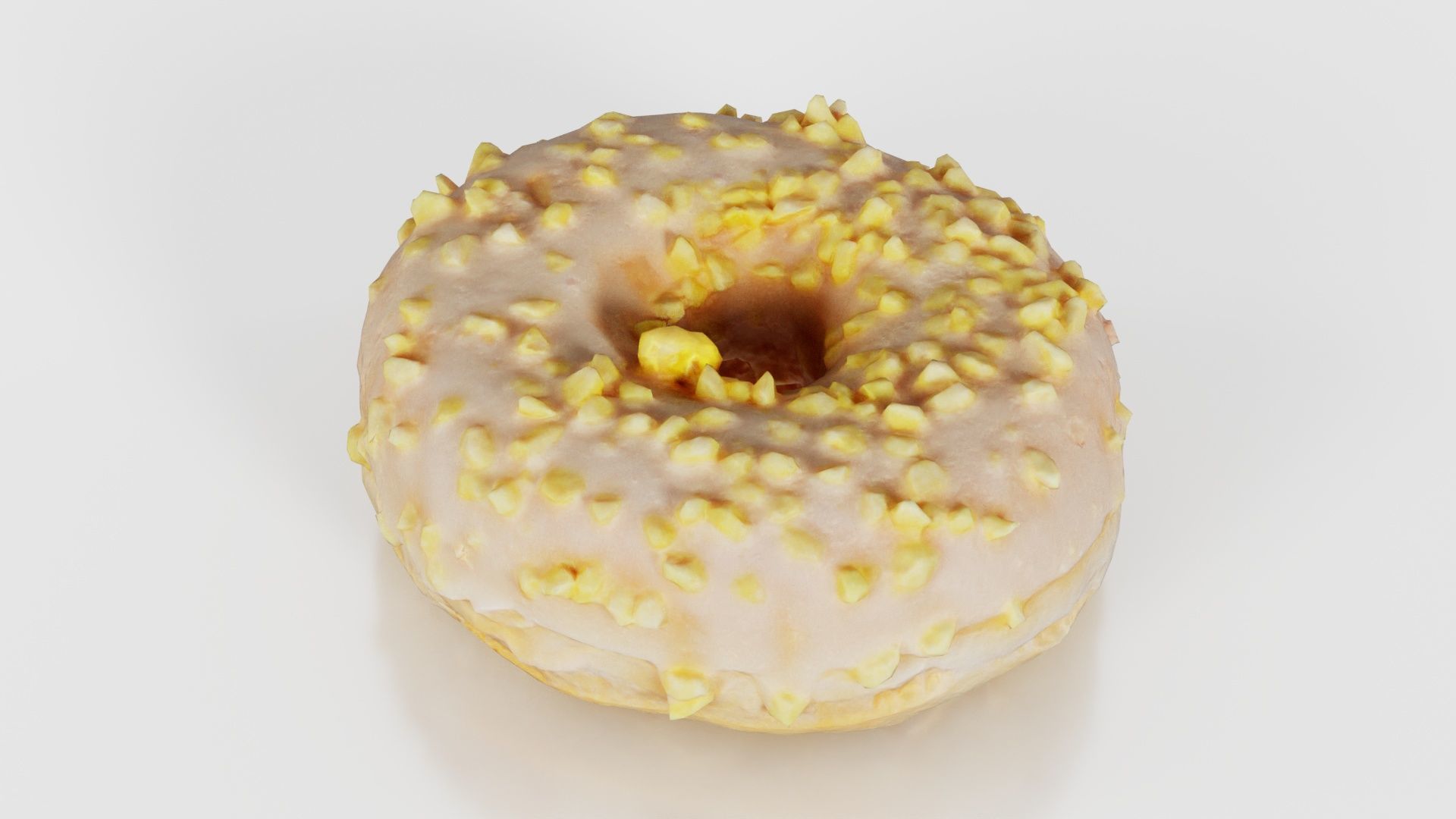 Crunchy Donut Low-poly 3D model_16