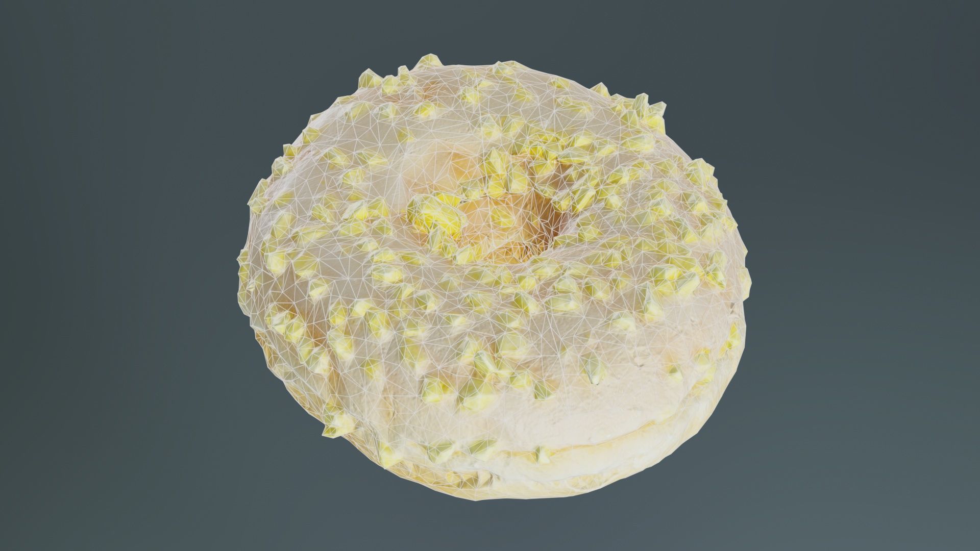 Crunchy Donut Low-poly 3D model_9