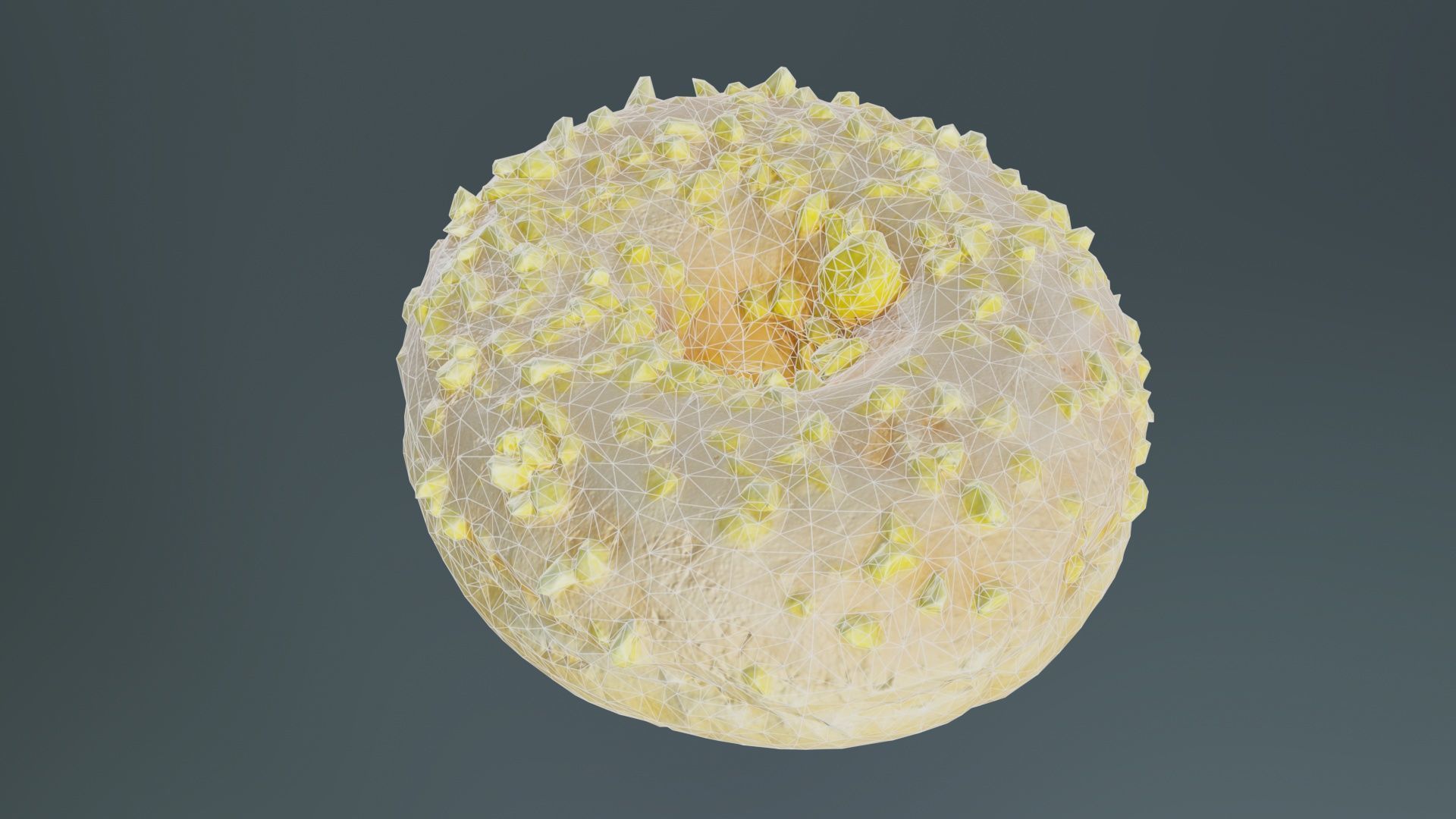 Crunchy Donut Low-poly 3D model_10