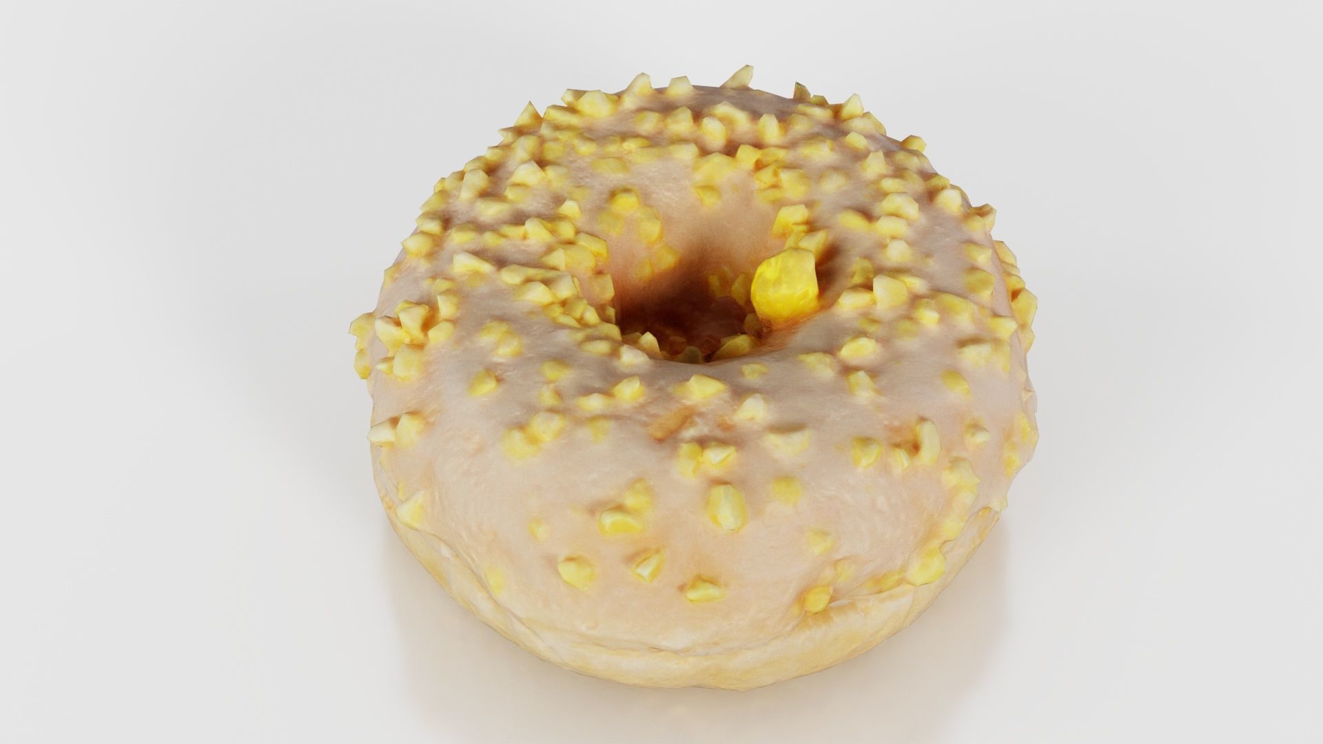 Crunchy Donut Low-poly 3D model_20