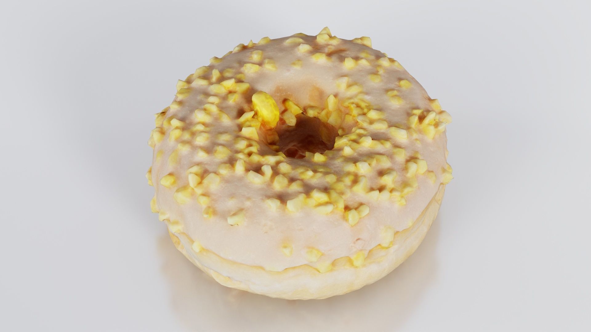 Crunchy Donut Low-poly 3D model_5