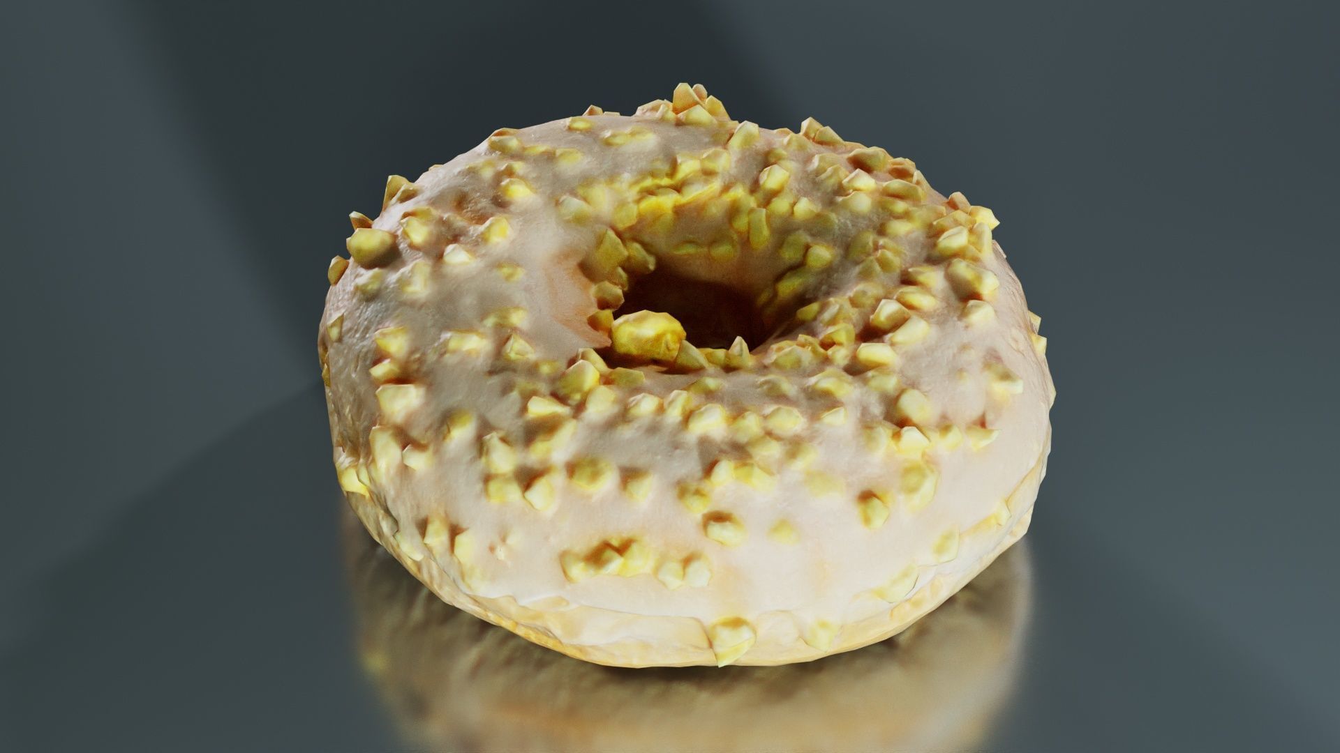 Crunchy Donut Low-poly 3D model_6
