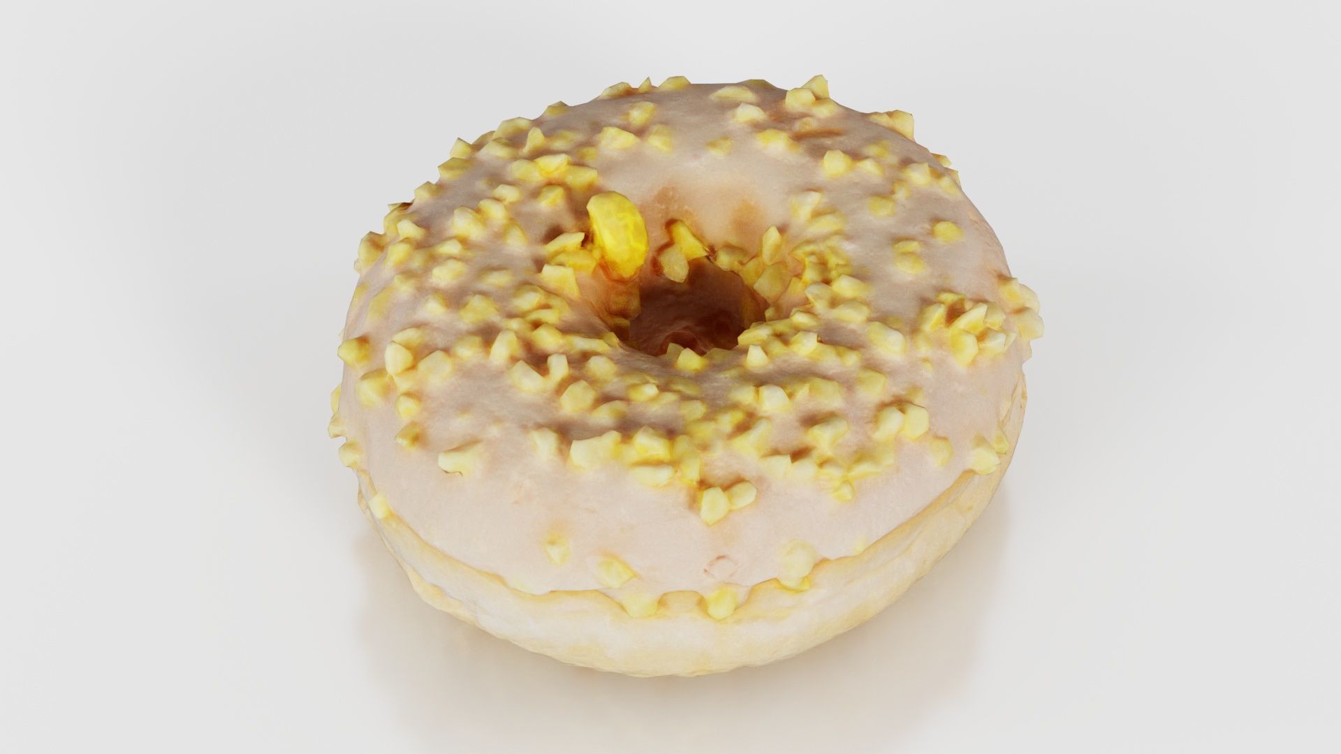 Crunchy Donut Low-poly 3D model_25