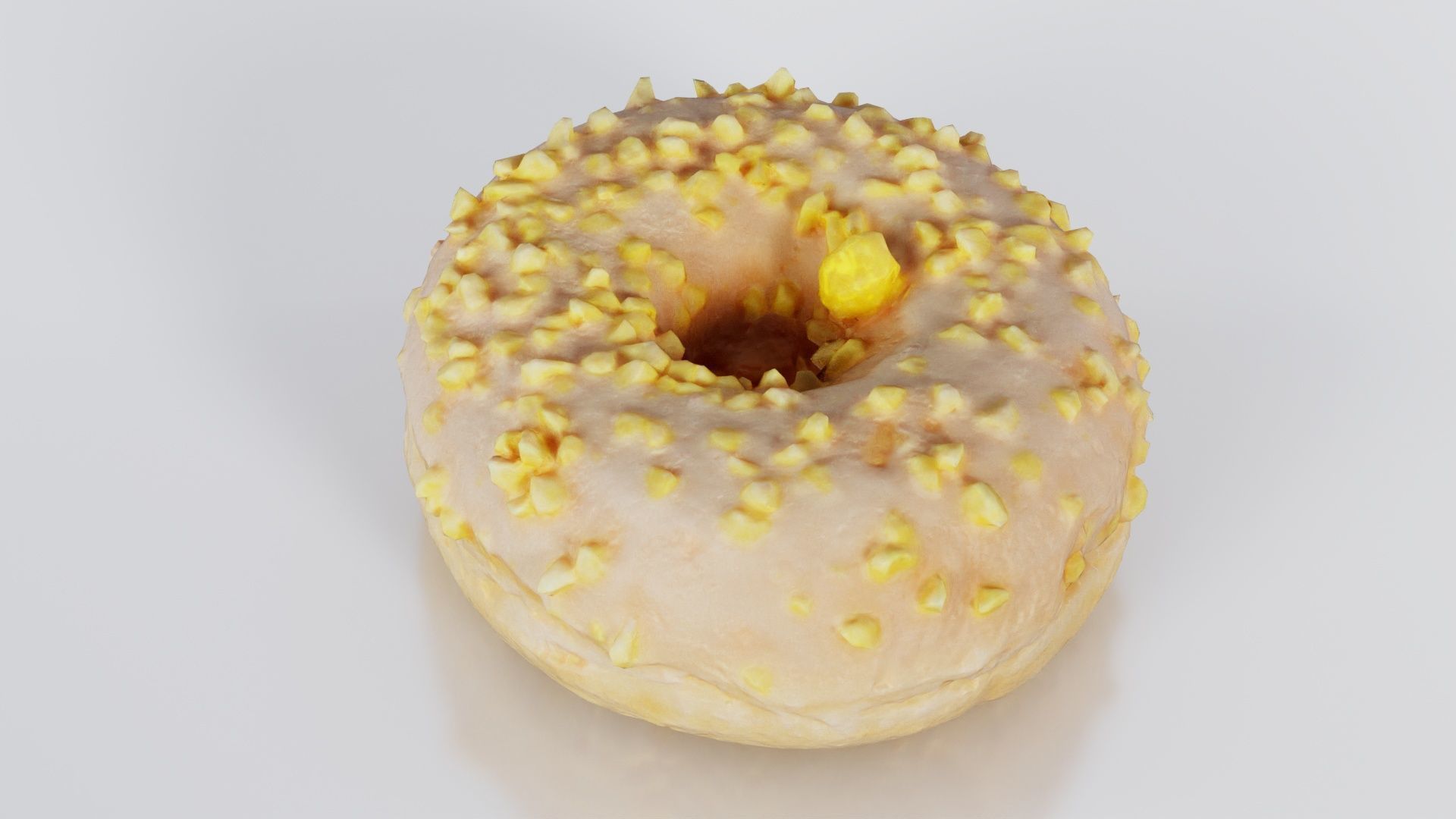 Crunchy Donut Low-poly 3D model_4