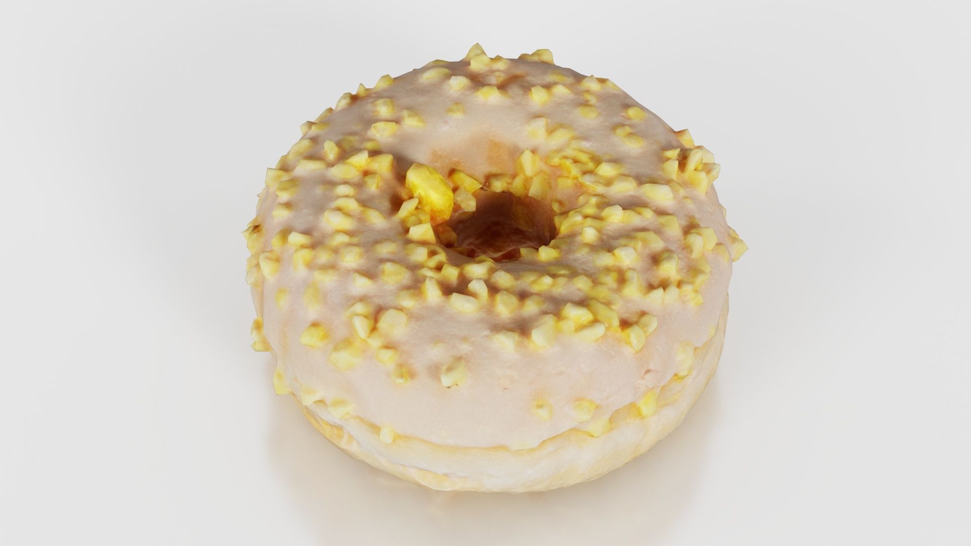 Crunchy Donut Low-poly 3D model_26