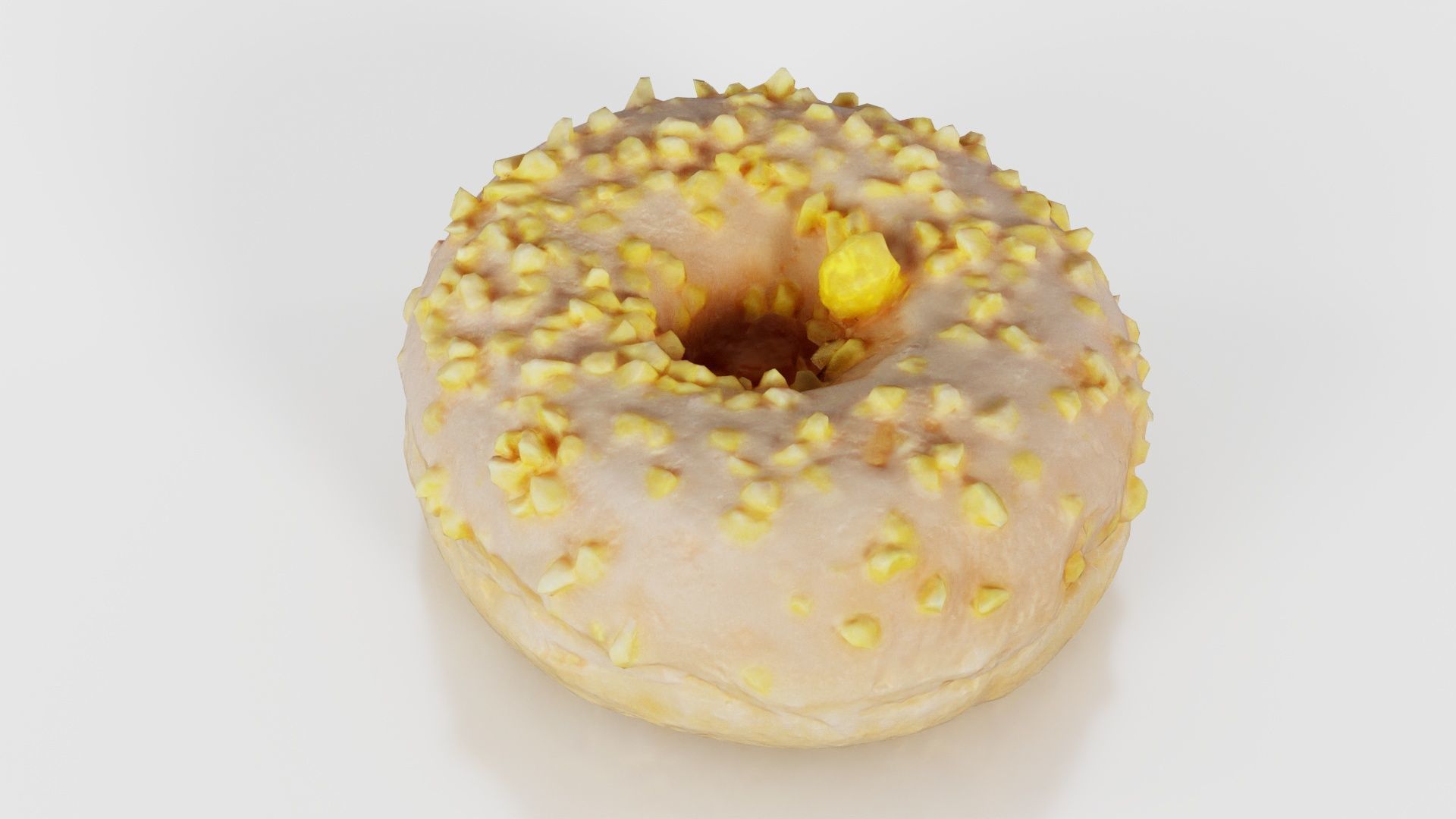 Crunchy Donut Low-poly 3D model_21