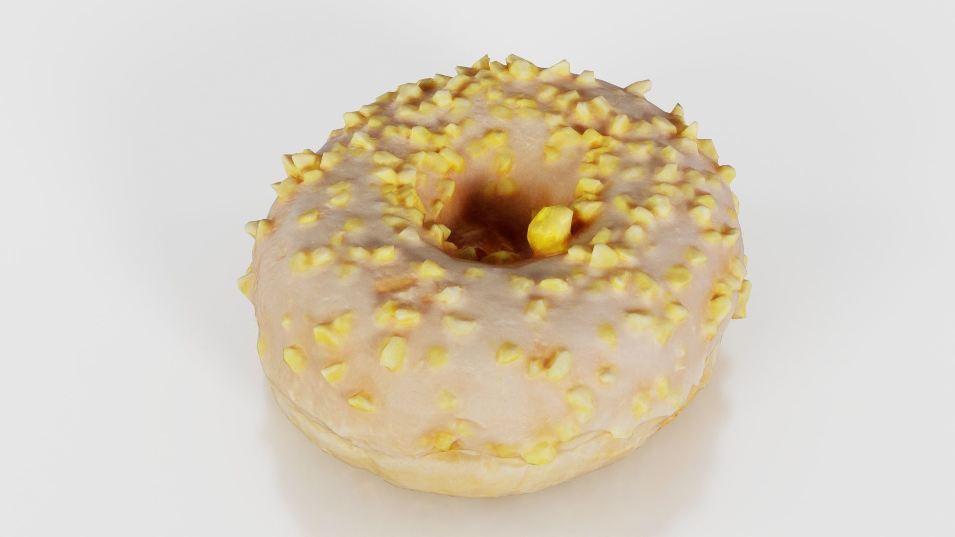 Crunchy Donut Low-poly 3D model_19