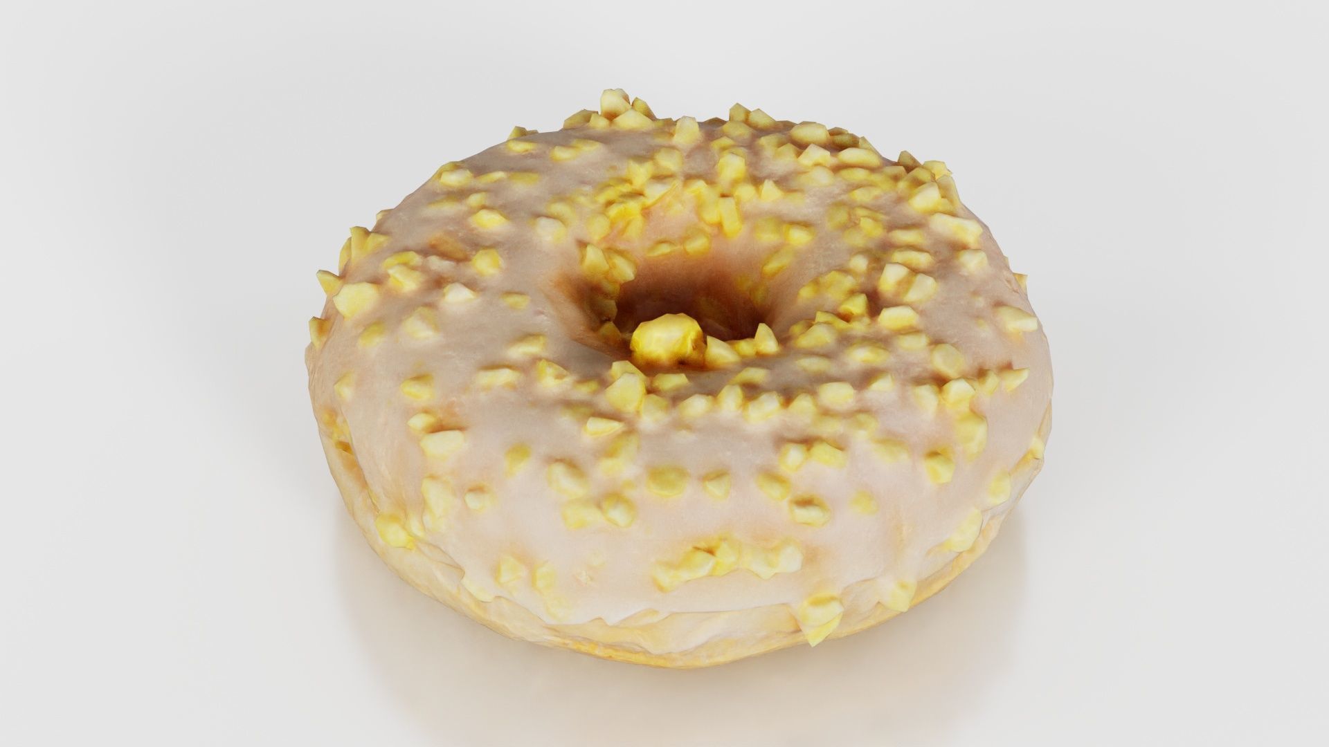 Crunchy Donut Low-poly 3D model_17