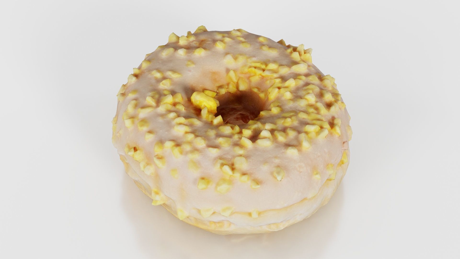 Crunchy Donut Low-poly 3D model_15