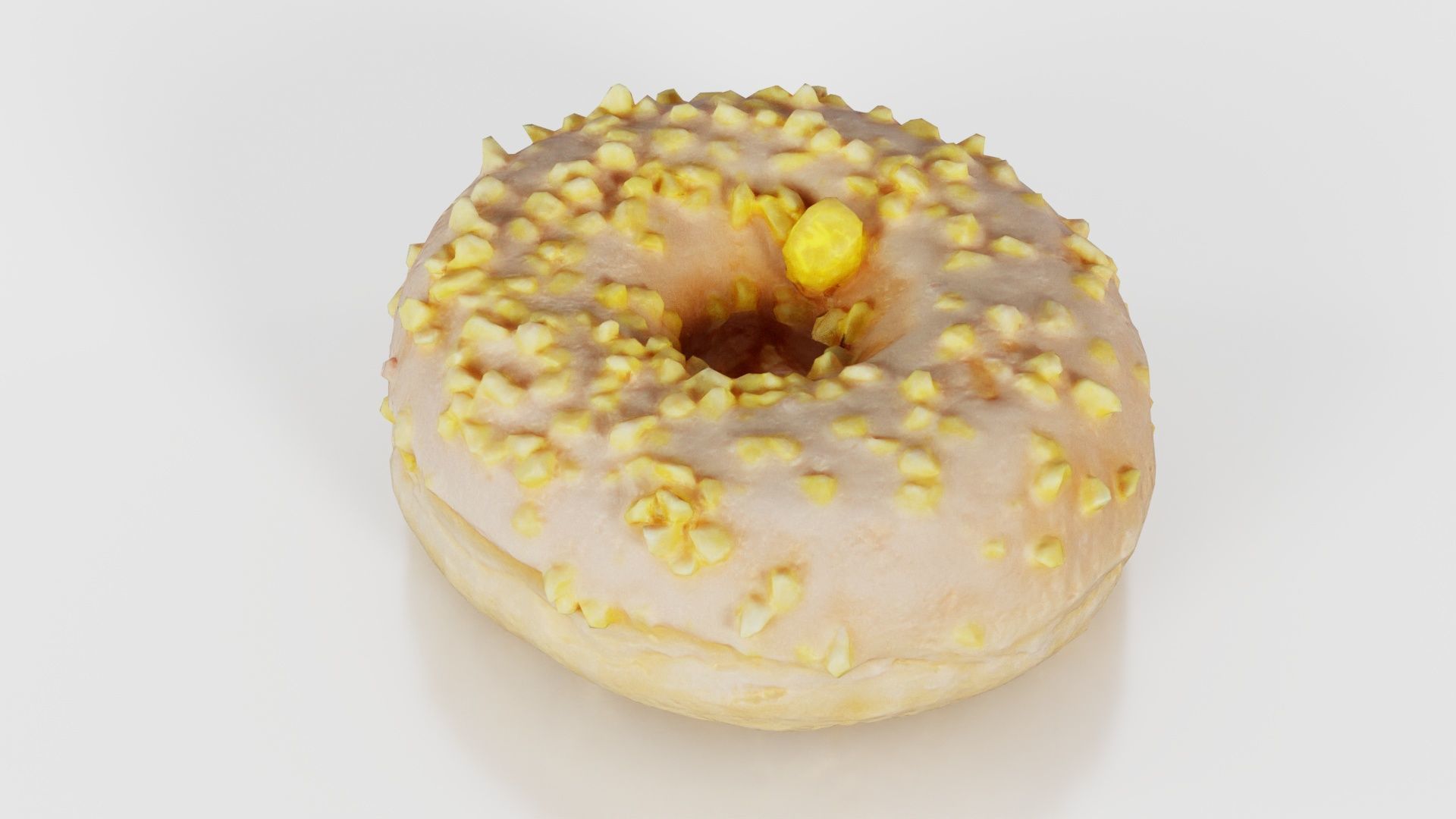 Crunchy Donut Low-poly 3D model_22