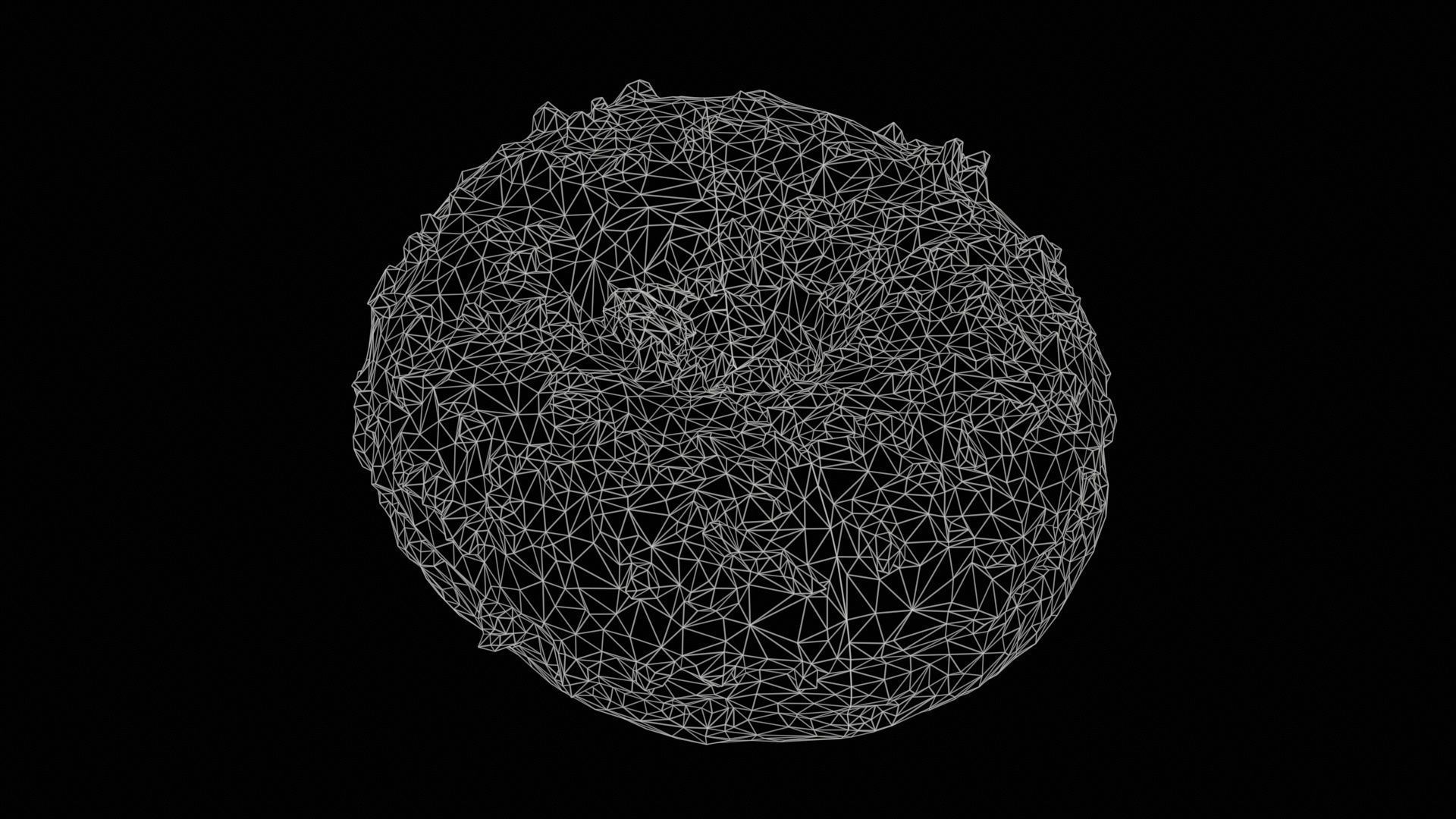 Crunchy Donut Low-poly 3D model_11