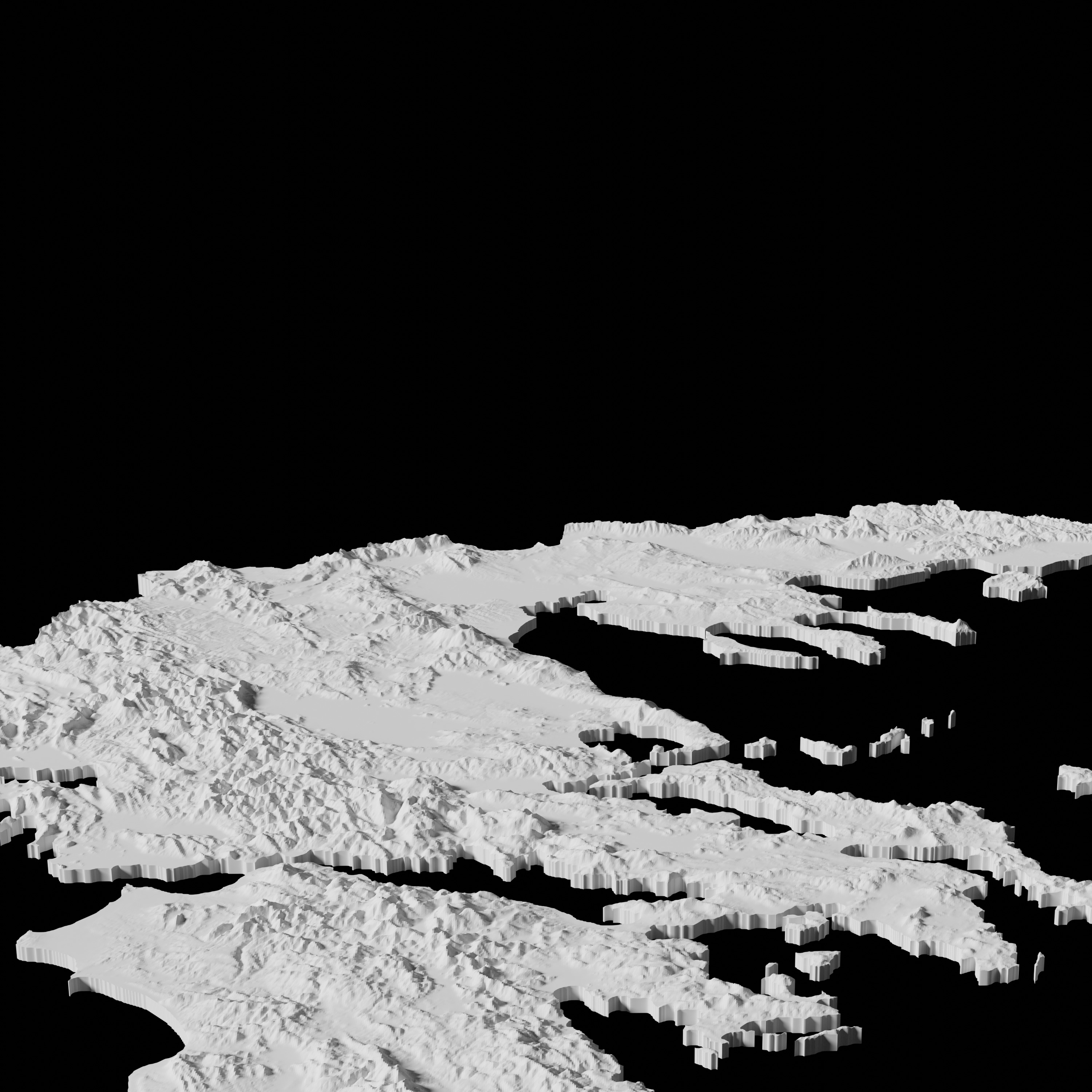 Greece Topographic Map - 3D Terrain Topography of Greece 3D print model_2