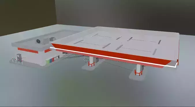 Gas station and Pagani Zonda R