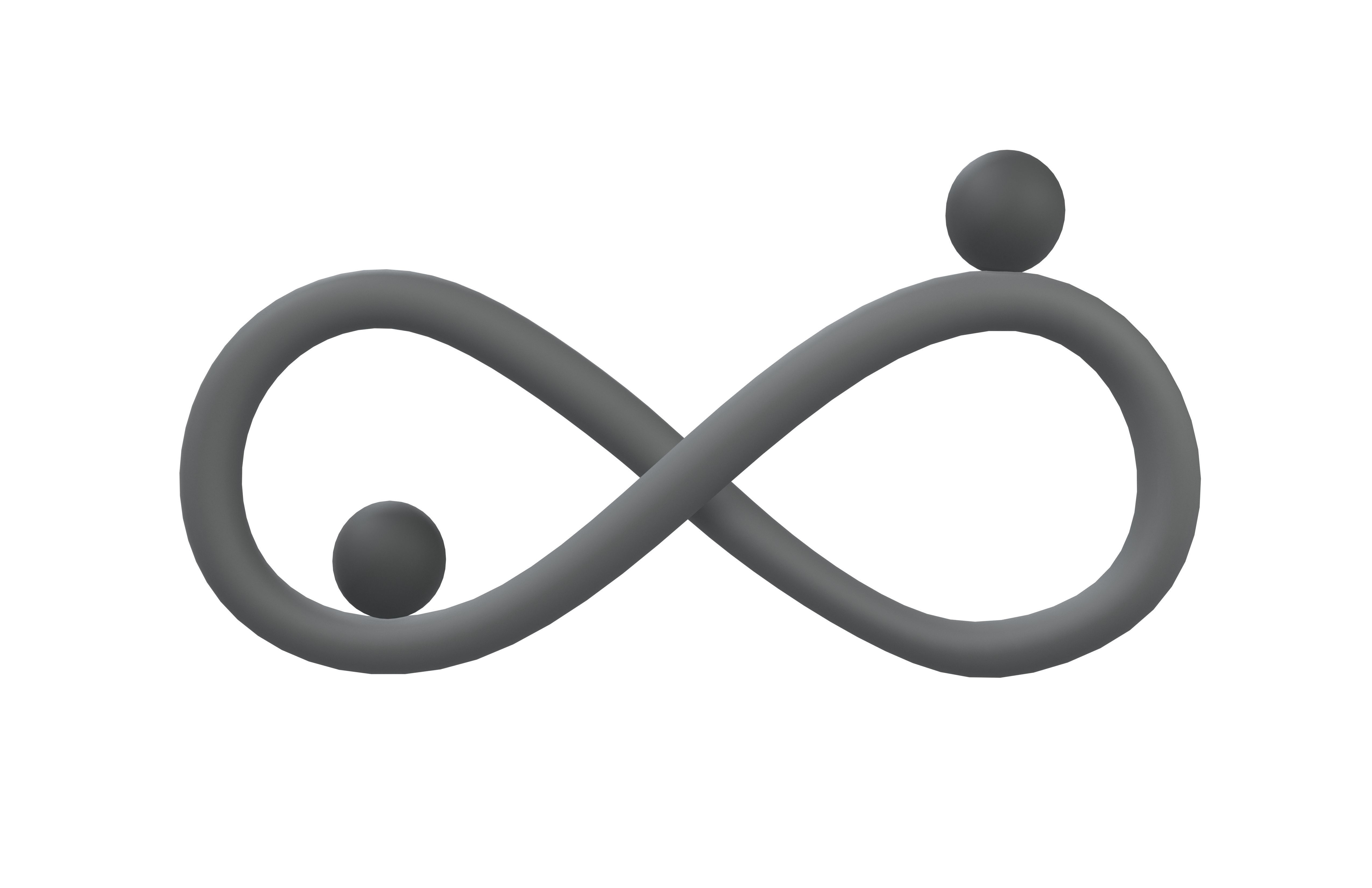 Shape Balancing on Infinity Symbol v1 001 Low-poly 3D model_1