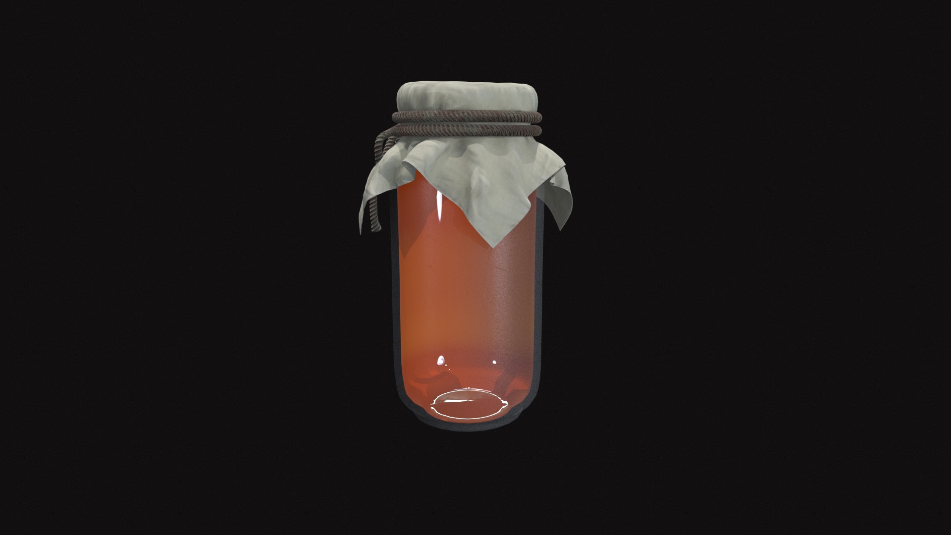 Jar V03 Low-poly 3D model_5