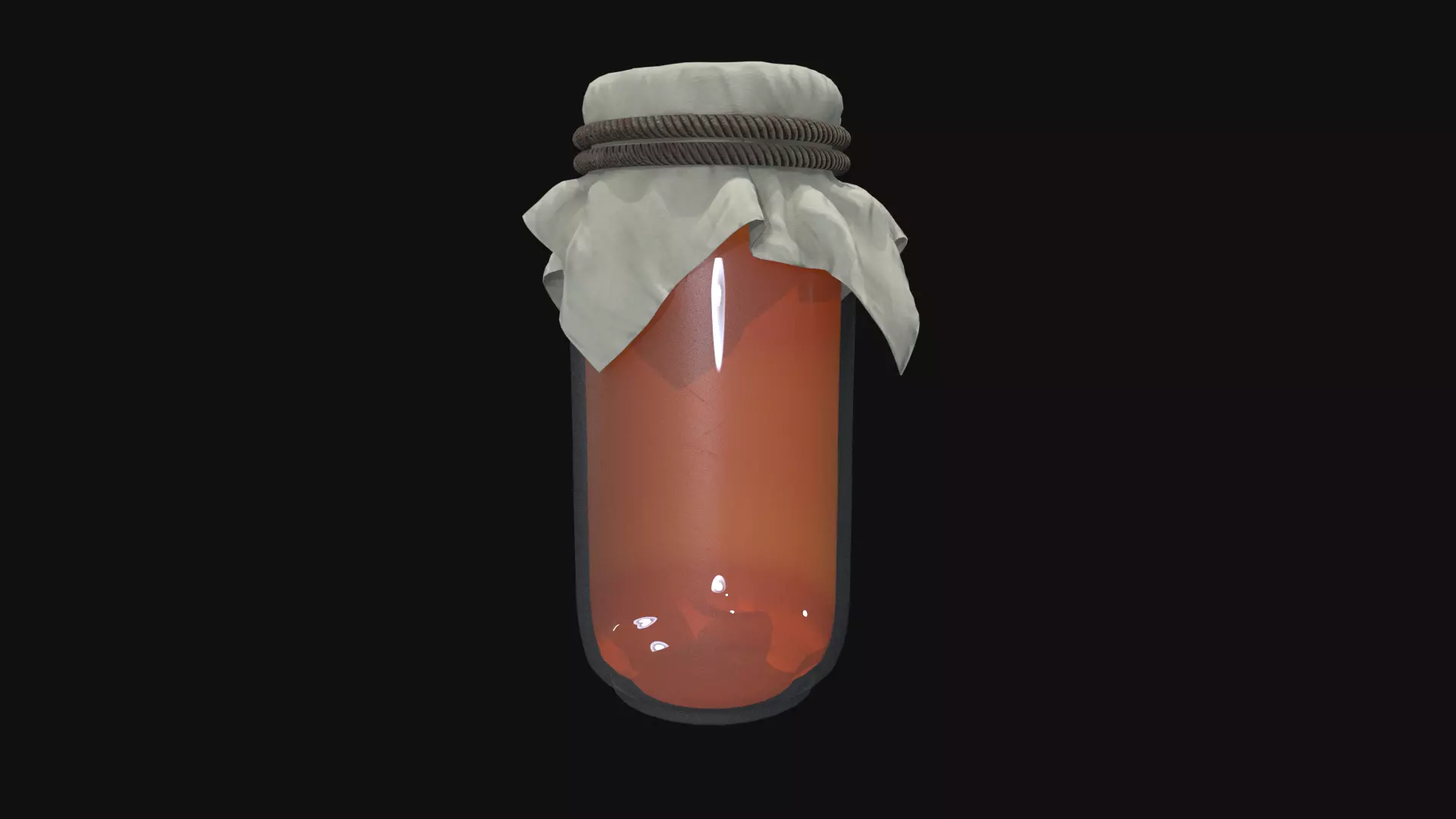 Jar V03 Low-poly 3D model_0