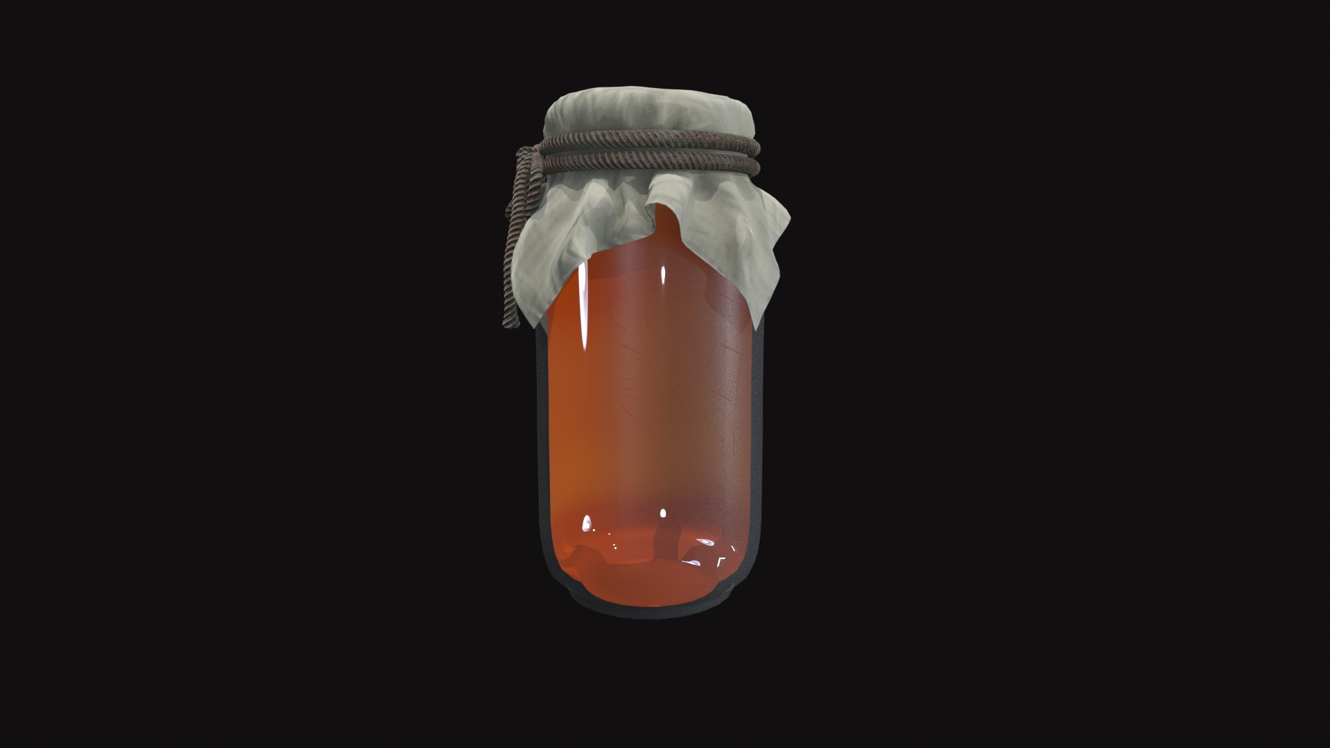 Jar V03 Low-poly 3D model_6