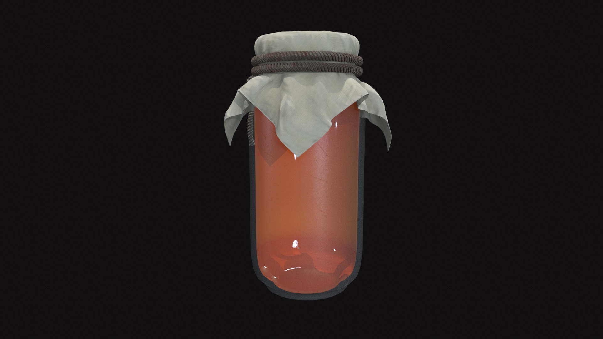 Jar V03 Low-poly 3D model_4