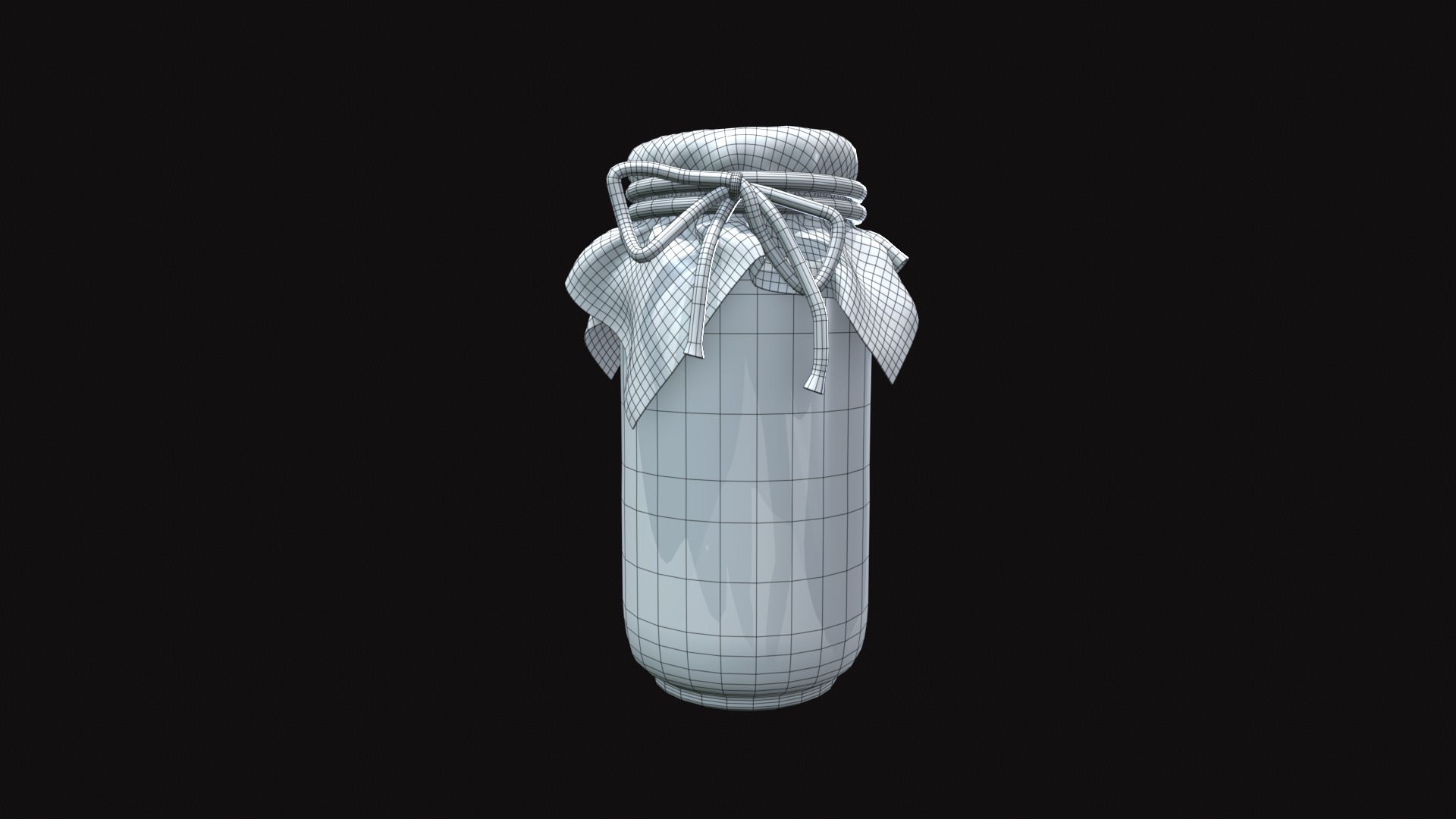 Jar V03 Low-poly 3D model_9