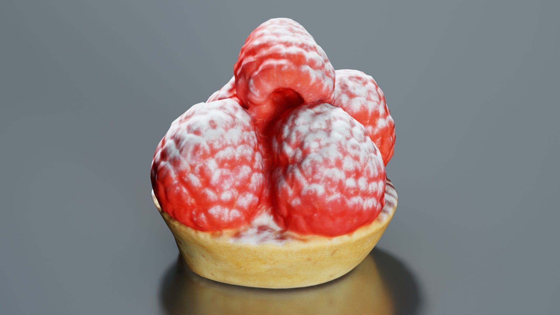 Framboise Cake Low-poly 3D model_7