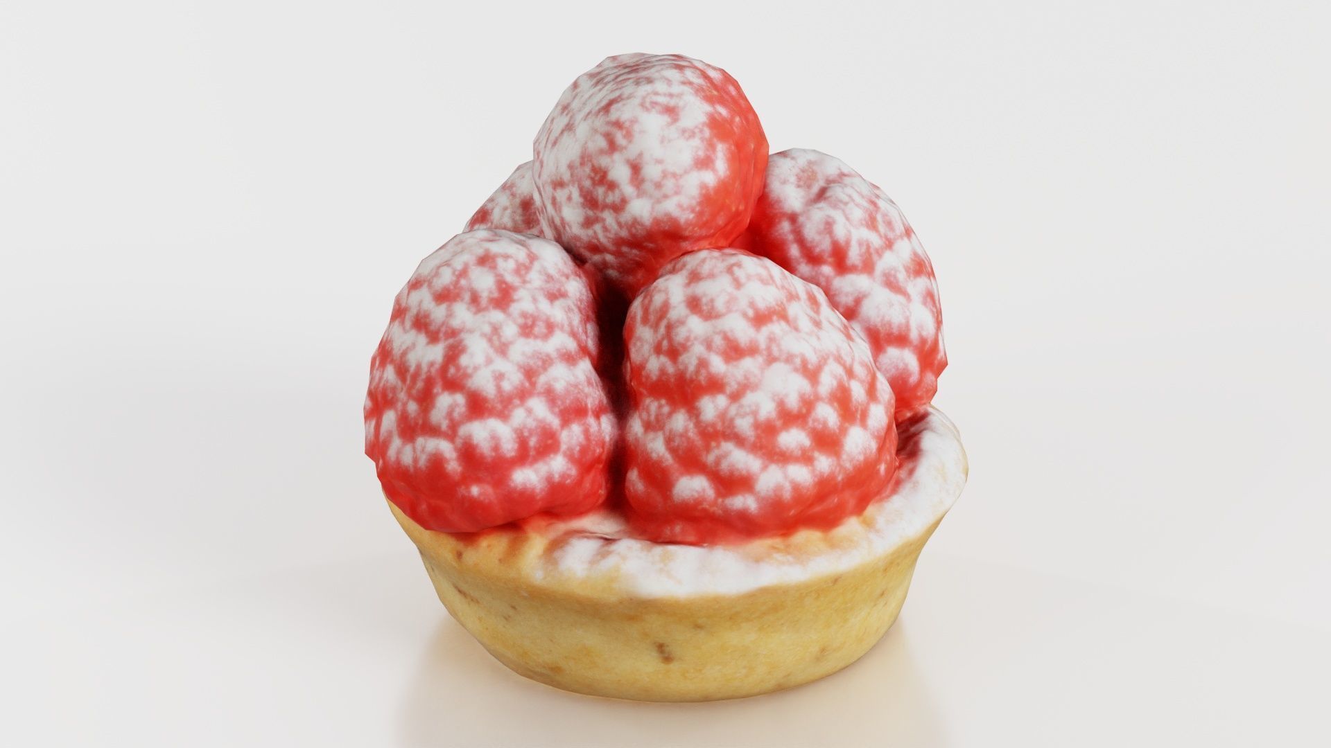 Framboise Cake Low-poly 3D model_8