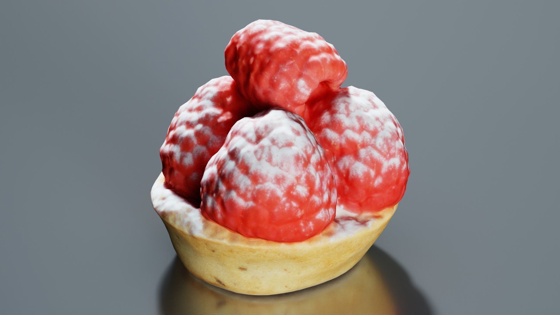 Framboise Cake Low-poly 3D model_3