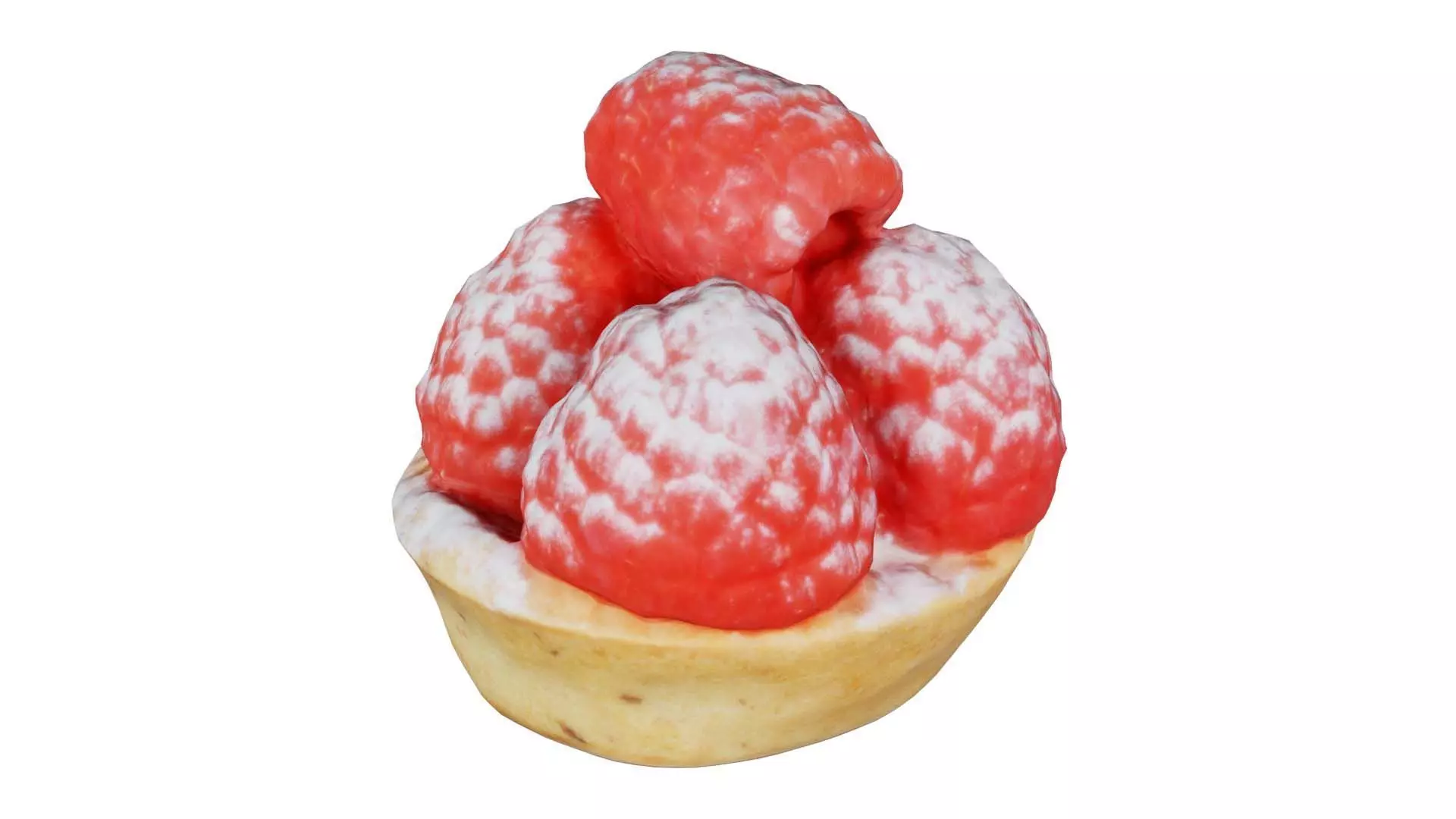 Framboise Cake Low-poly 3D model_0