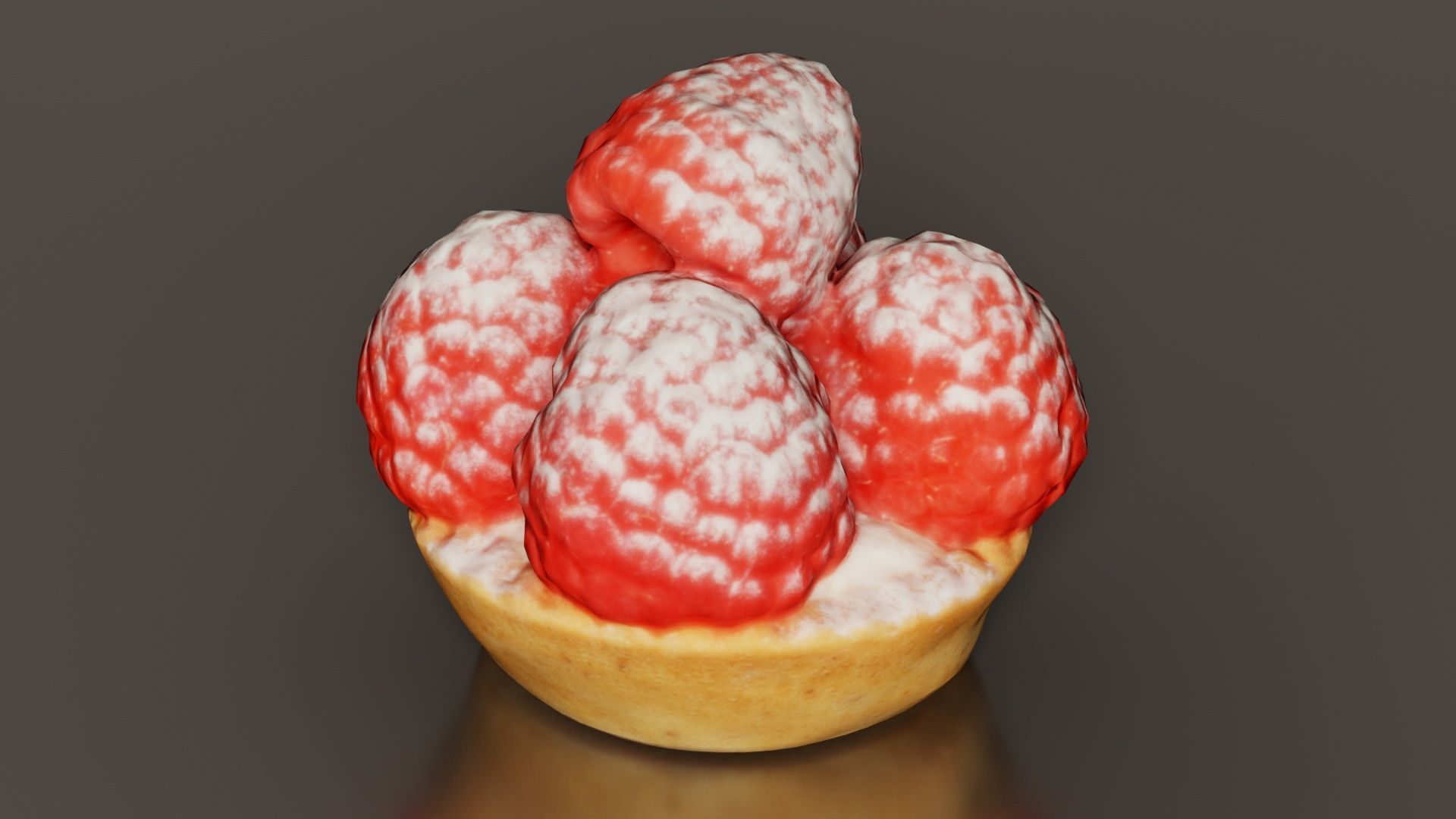 Framboise Cake Low-poly 3D model_2
