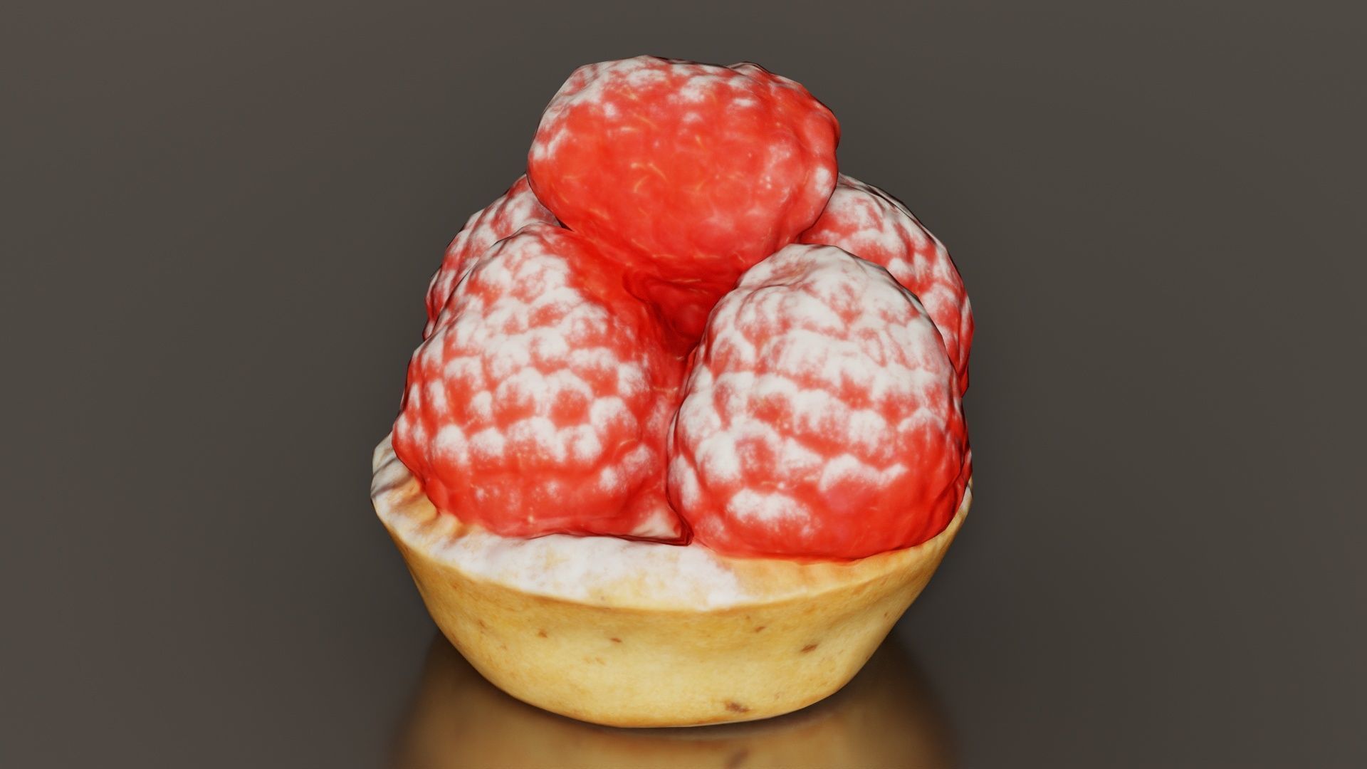 Framboise Cake Low-poly 3D model_1