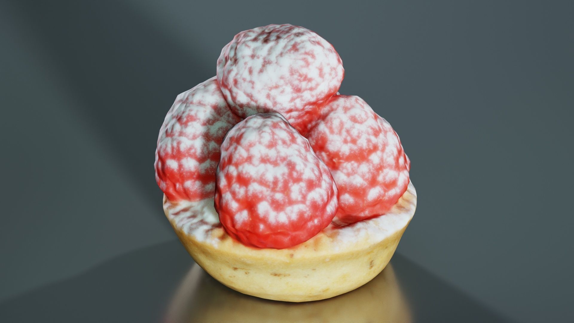 Framboise Cake Low-poly 3D model_6