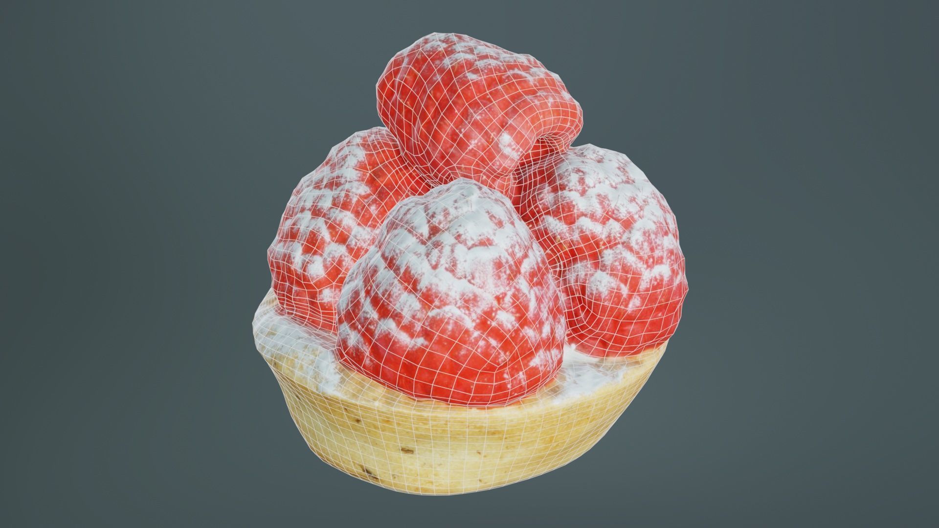 Framboise Cake Low-poly 3D model_9