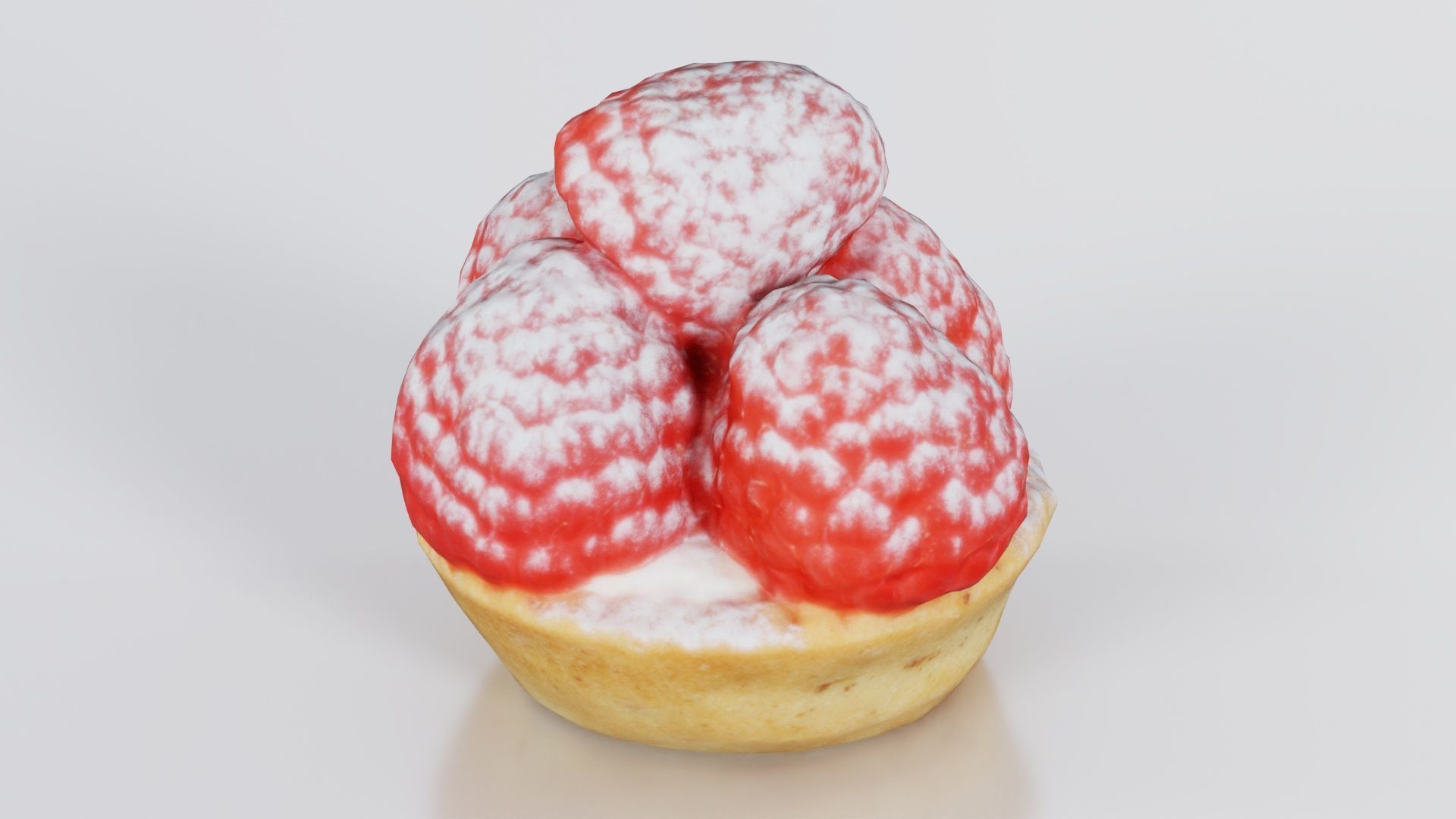 Framboise Cake Low-poly 3D model_5