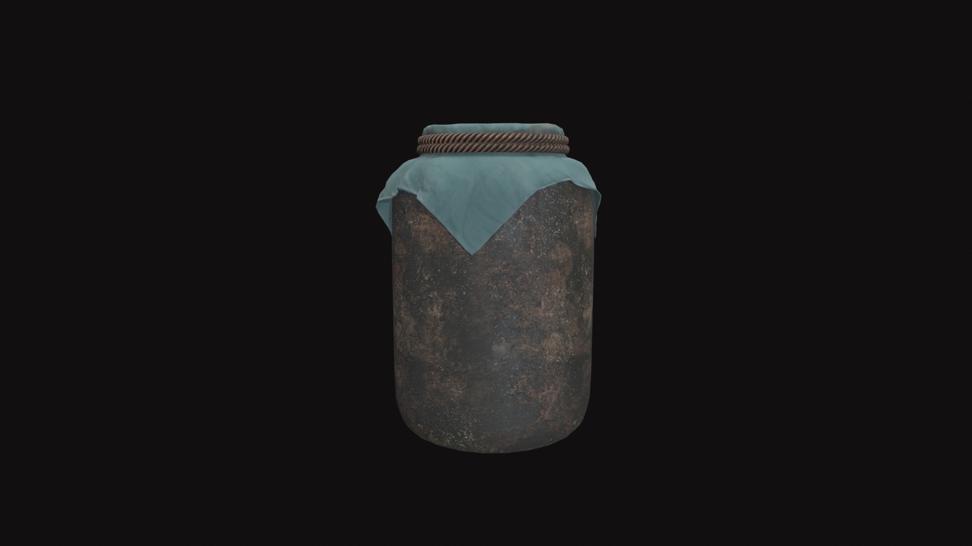 Jar V04 Low-poly 3D model_4