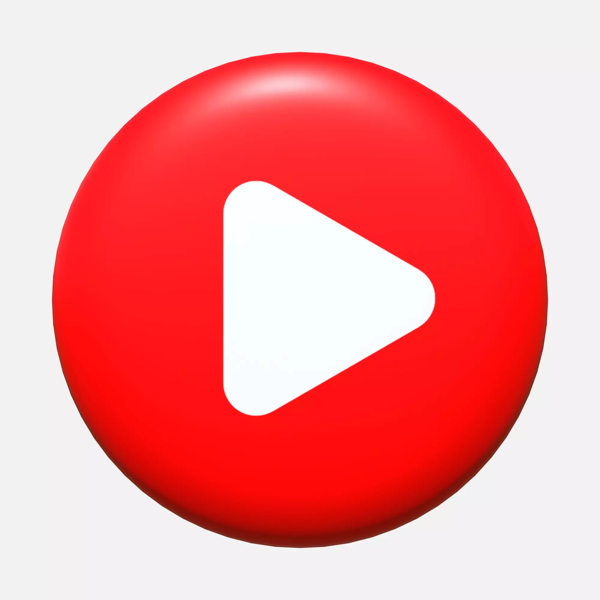 Youtube logo tablet Low-poly 3D model_0