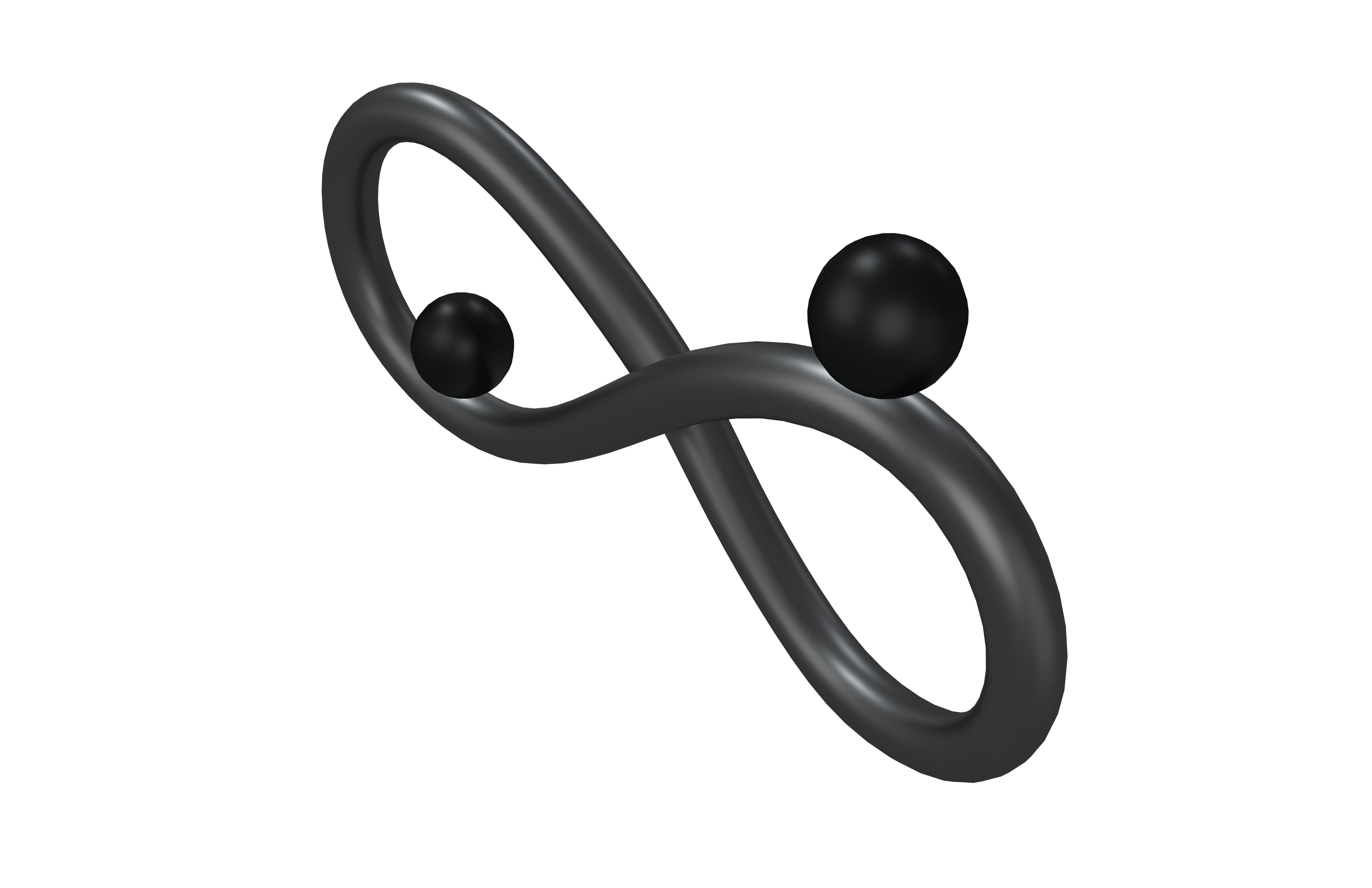Shape Balancing on Infinity Symbol v1 003 Low-poly 3D model_2
