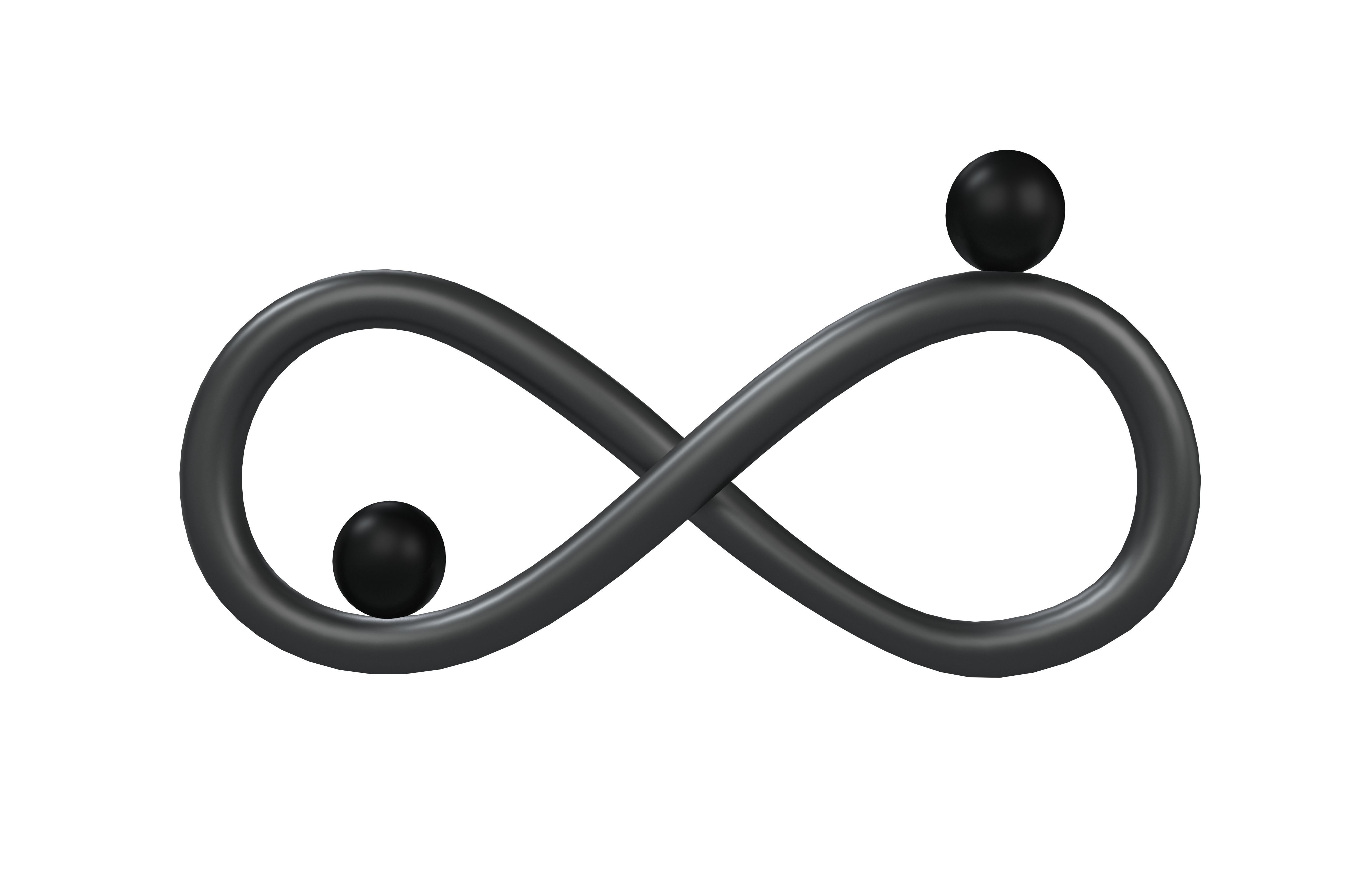 Shape Balancing on Infinity Symbol v1 003 Low-poly 3D model_1