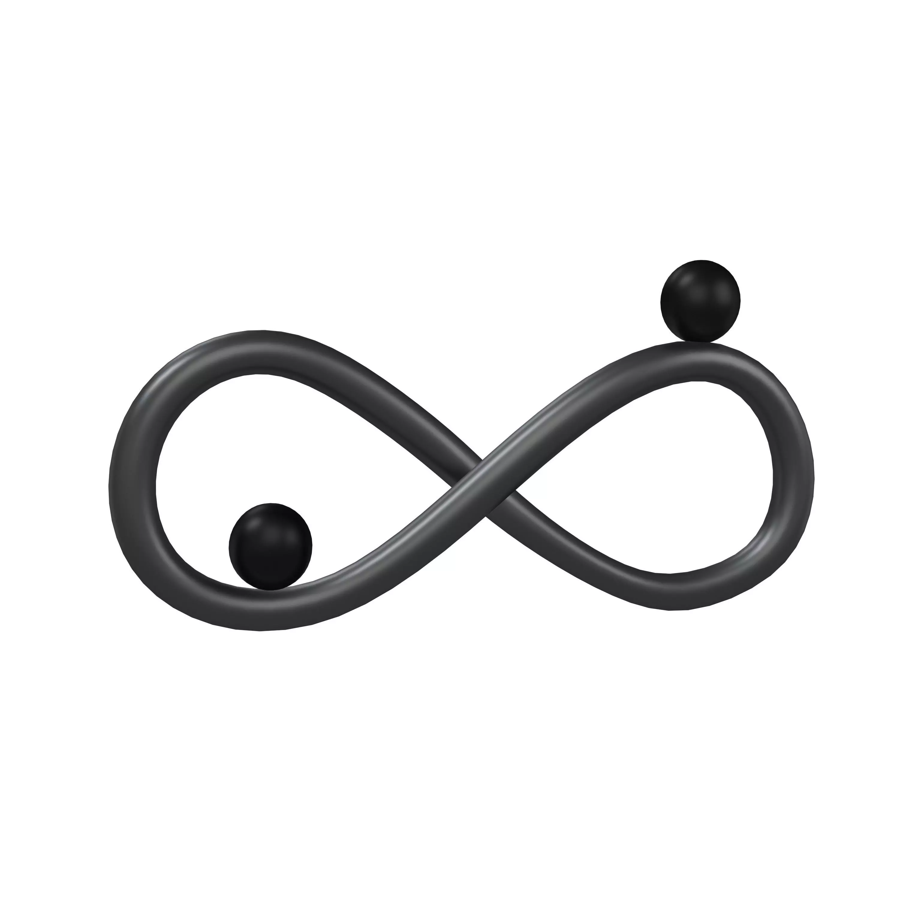 Shape Balancing on Infinity Symbol v1 003 Low-poly 3D model_0