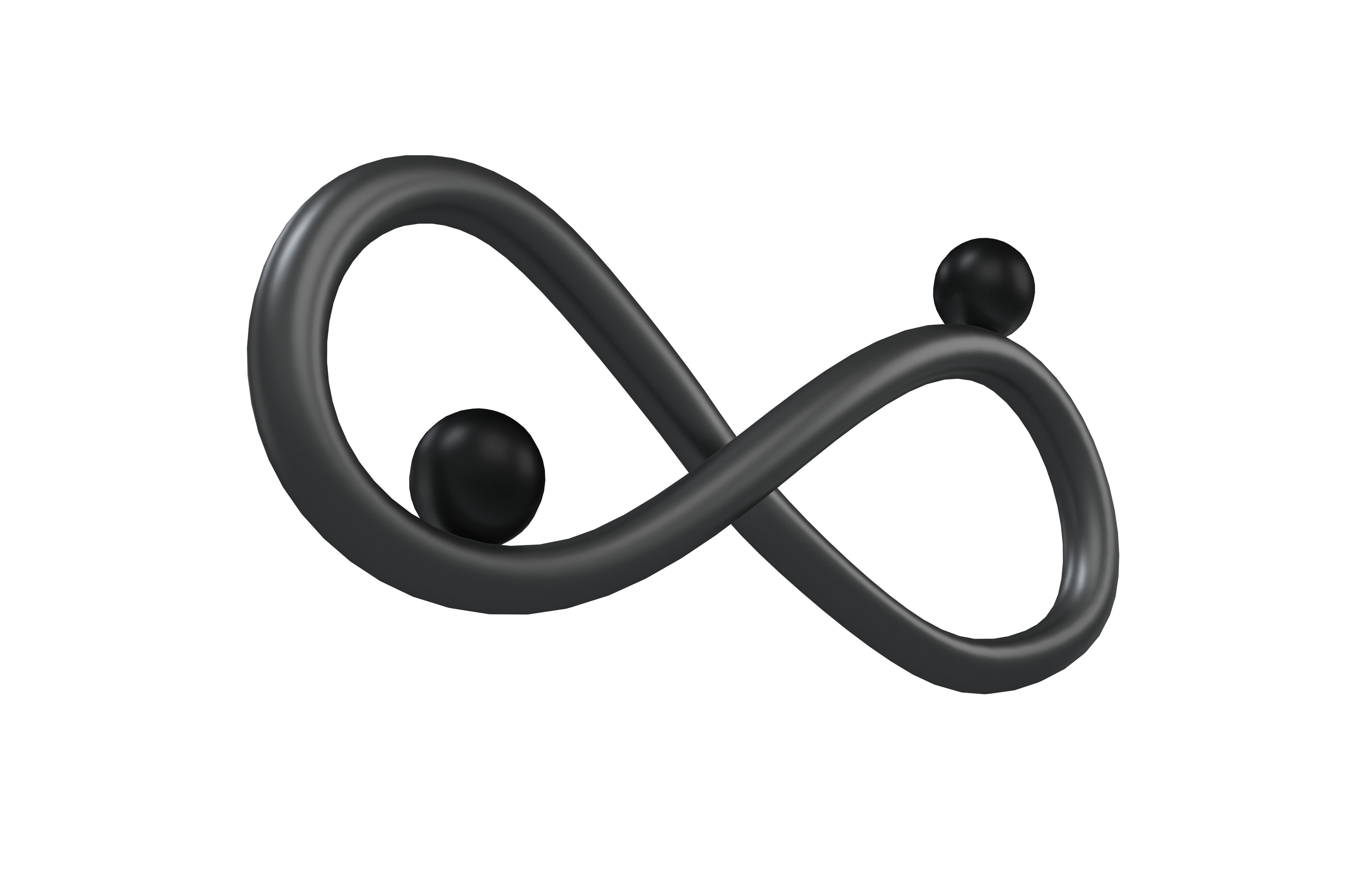 Shape Balancing on Infinity Symbol v1 003 Low-poly 3D model_3