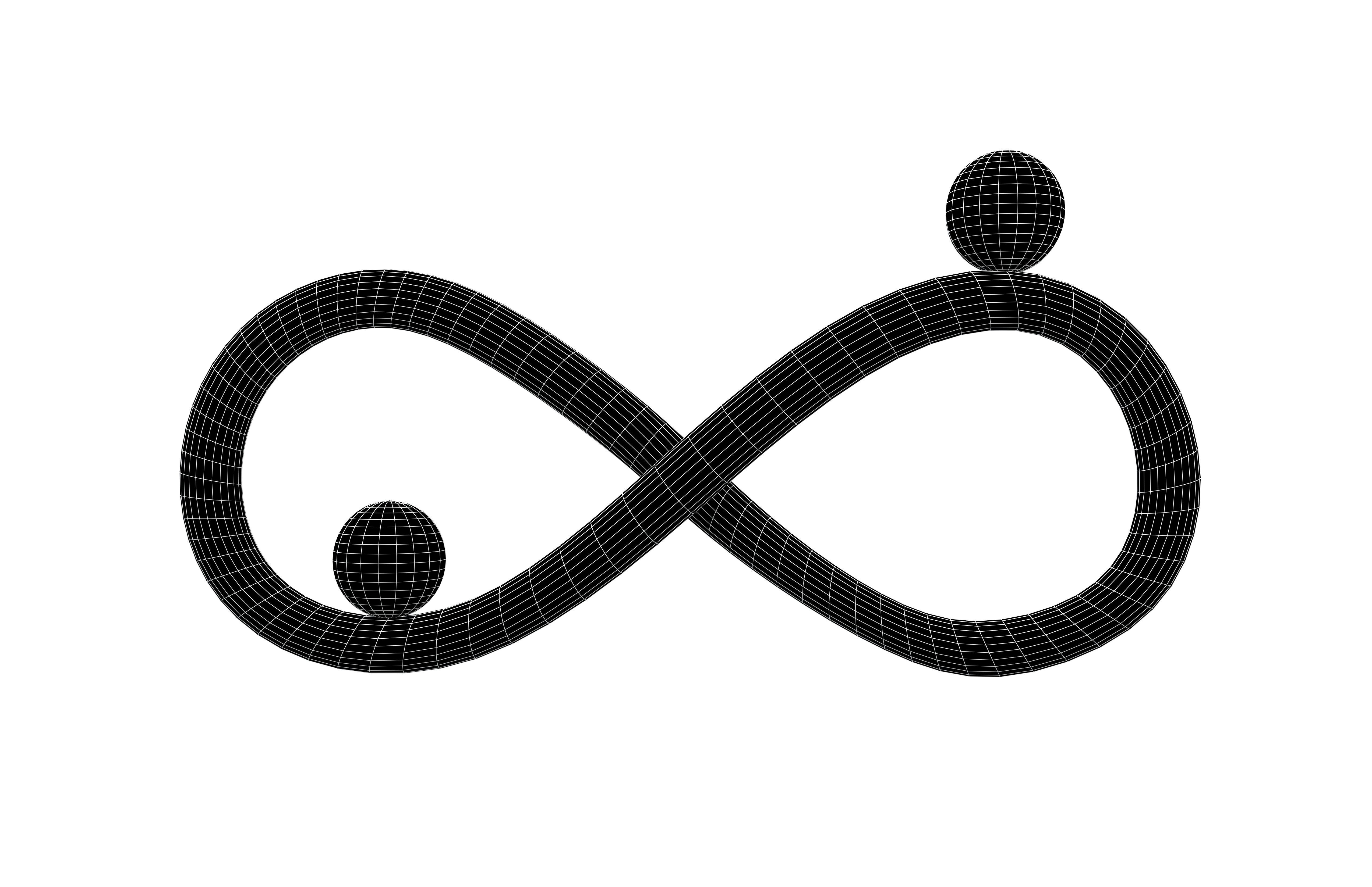 Shape Balancing on Infinity Symbol v1 003 Low-poly 3D model_6