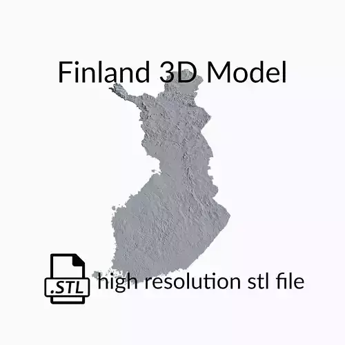 Finland Topographic Map - 3D Terrain Topography of Finland