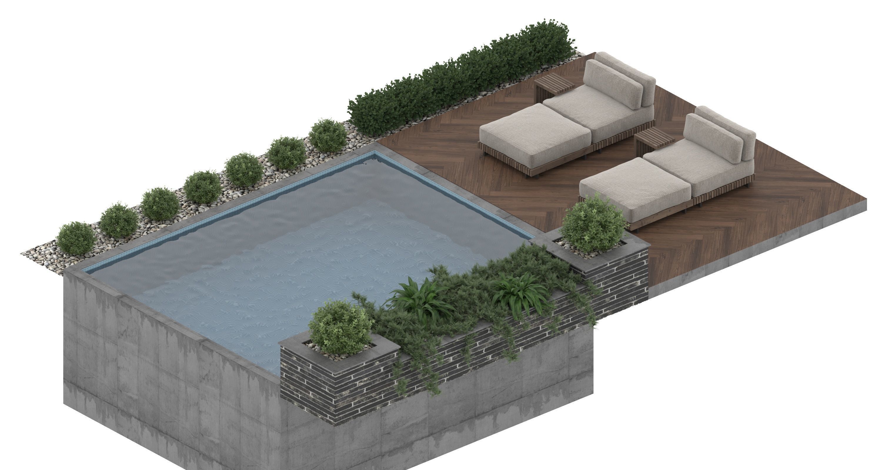 Swimming Pool 5 3D model_2