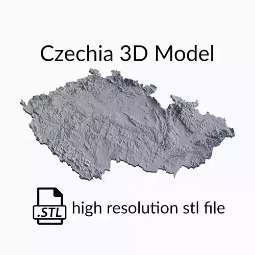 Czech Republic Topographic Map - 3D Terrain Topography