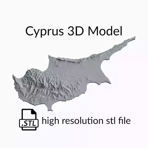Cyprus Topographic Map - 3D Terrain Topography of Cyprus