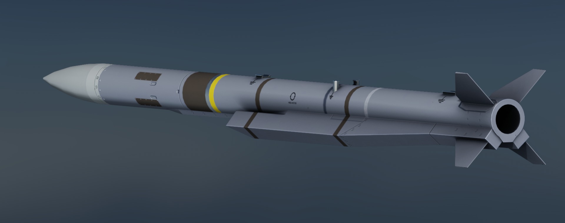 Meteor AA Missile Low-poly 3D model_4