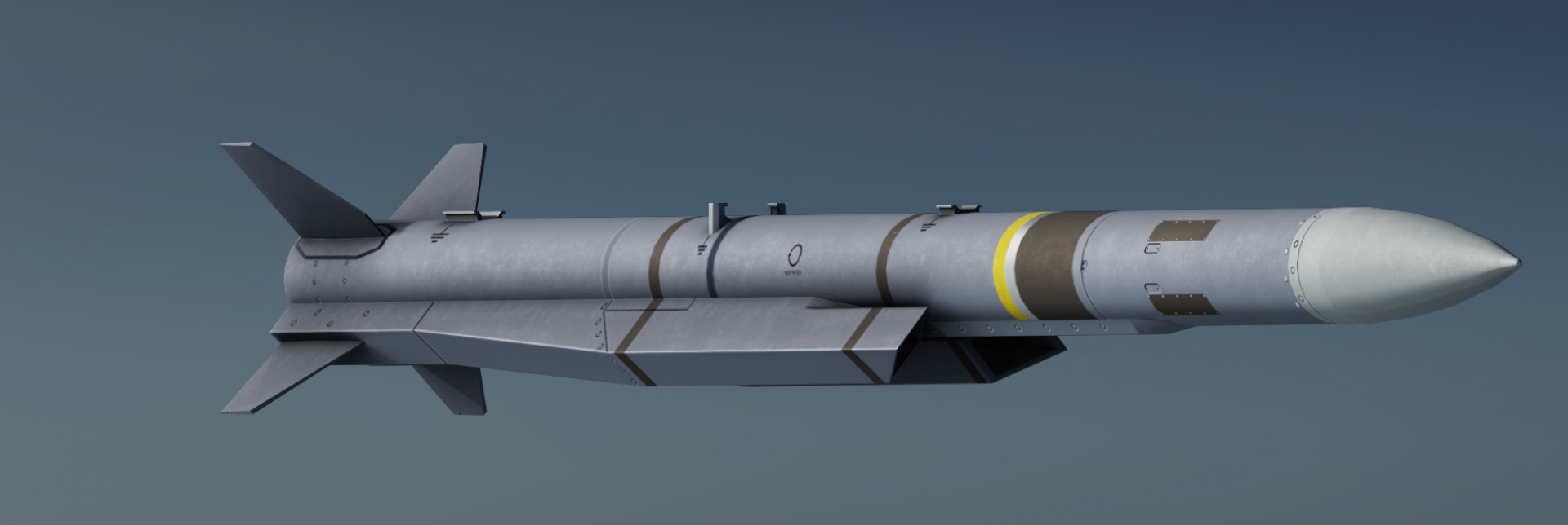 Meteor AA Missile Low-poly 3D model_2
