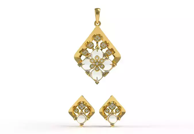 Diamond Pendant Set 09