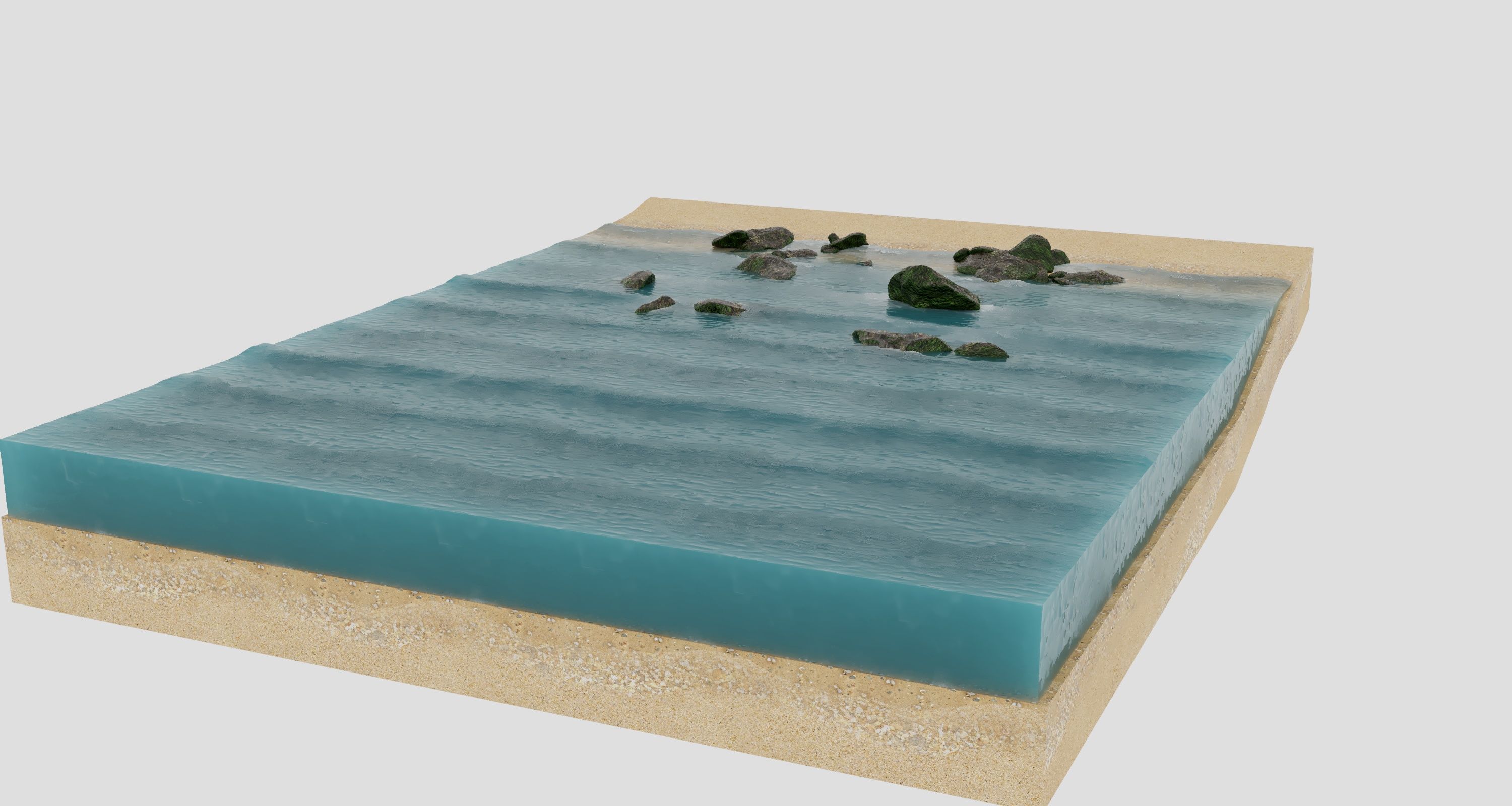 Seashore 3D model_4