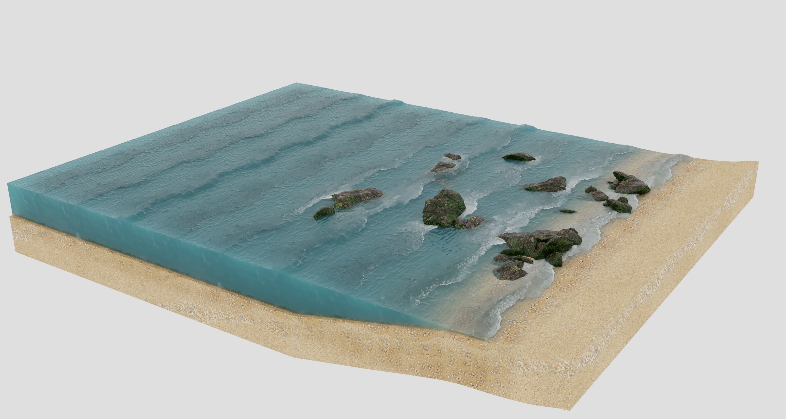 Seashore 3D model_3