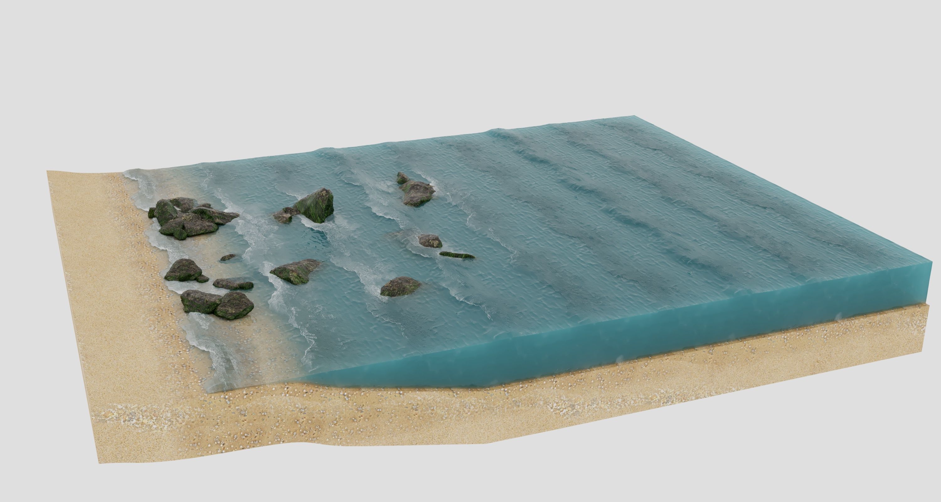 Seashore 3D model_2